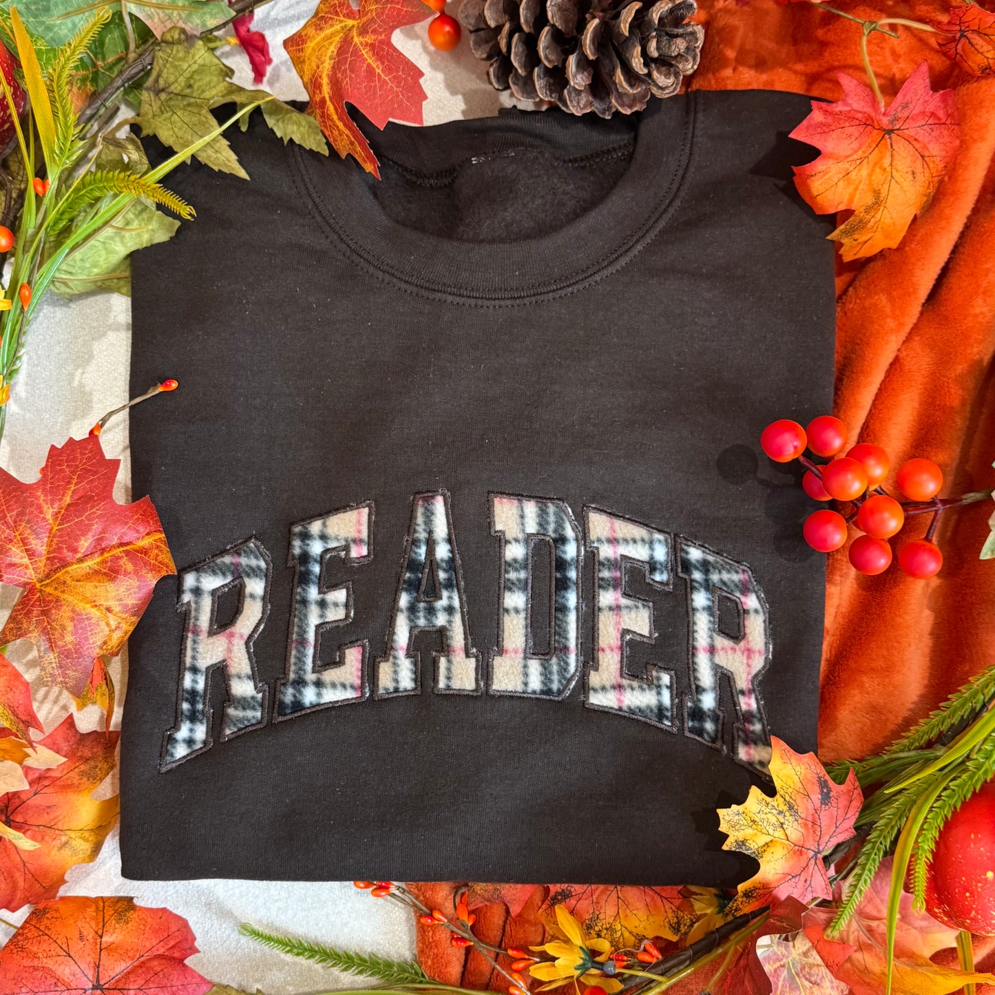 Check Reader Embroidered Sweatshirt