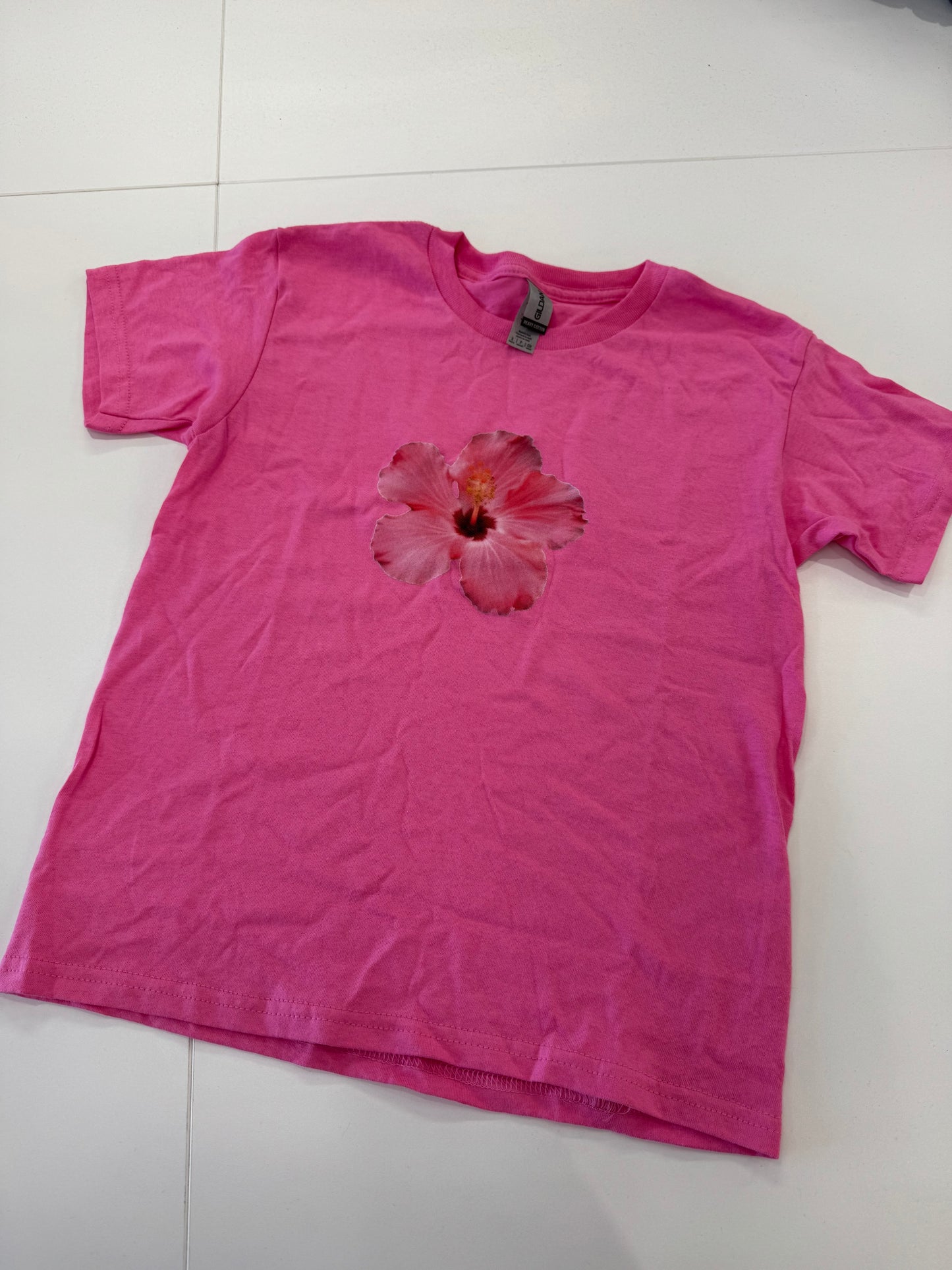 Hibiscus Flower T-shirt (Pre-Made Clearance)