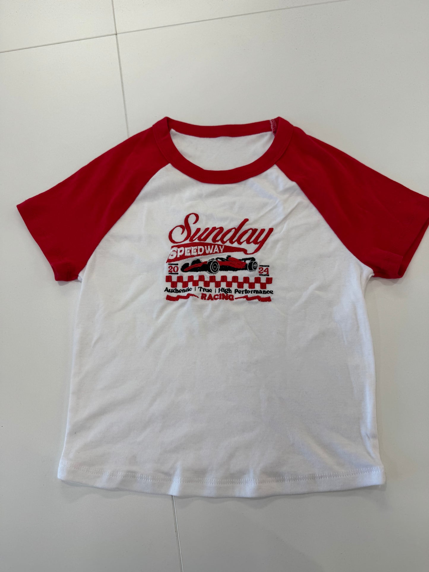 Sunday Speedway Raglan T-Shirt (Pre-Made Clearance)