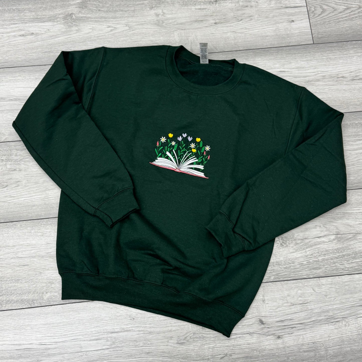 Floral Book Sweatshirt (Pre-made Clearance)