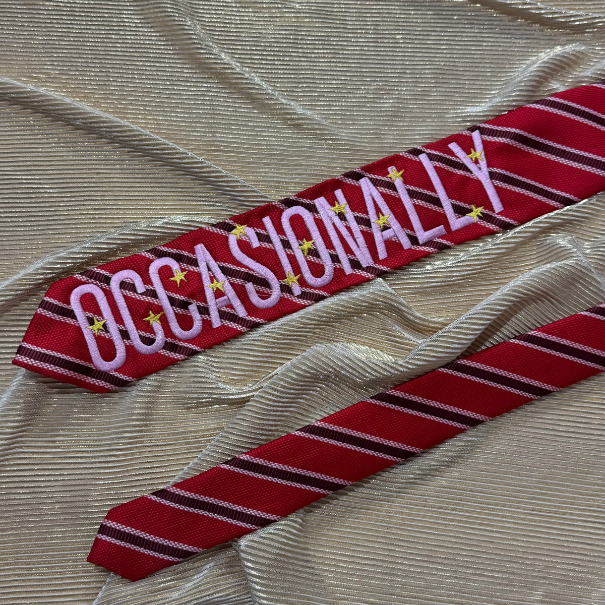 Occasionally Pre-made Embroidered Tie
