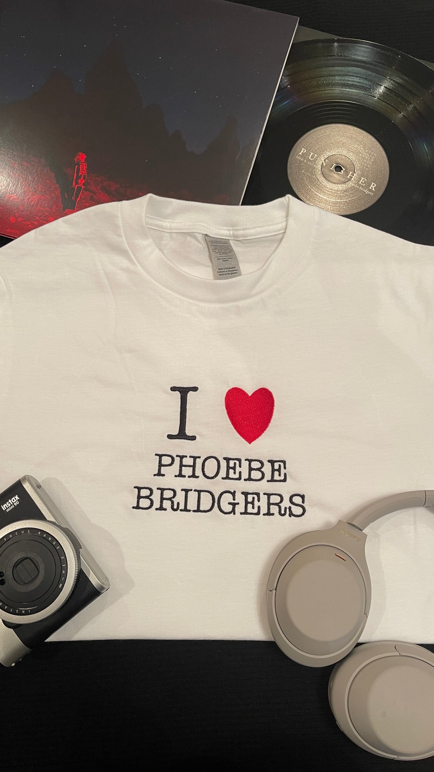 I ❤️ Phoebe Bridgers Embroidered T-shirt