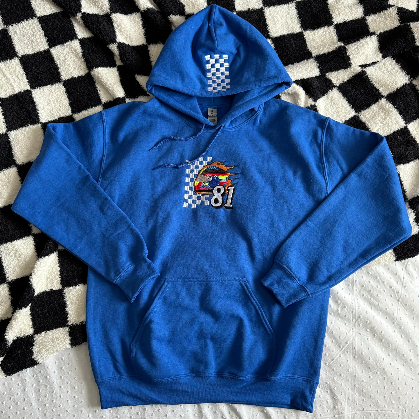 Oscar Piastri Helmet Embroidered Hoodie