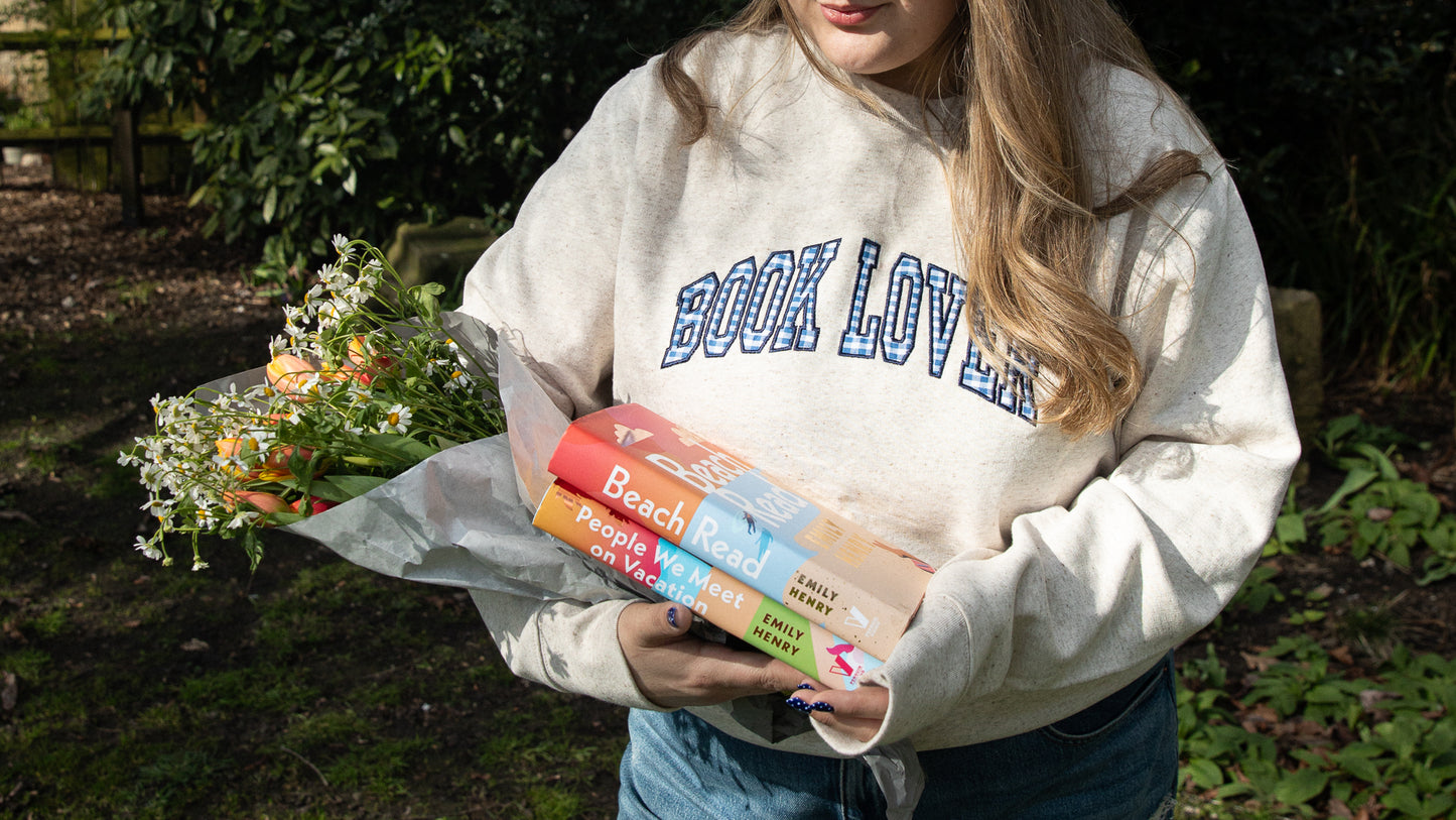 Book Lover Embroidered Sweatshirt