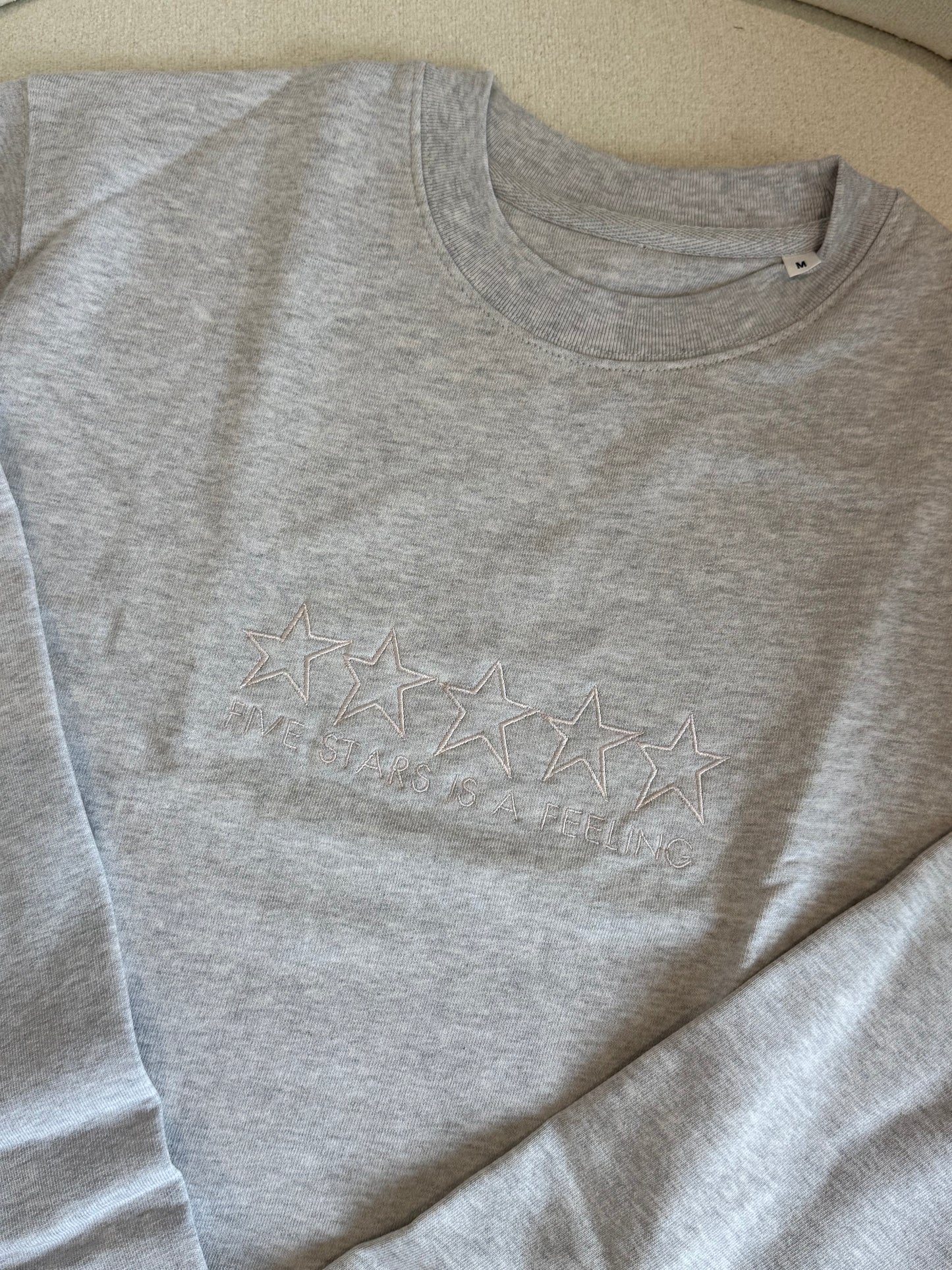 Five Stars is a Feeling Embroideried Sweatshirt (Pre-made Clearance)