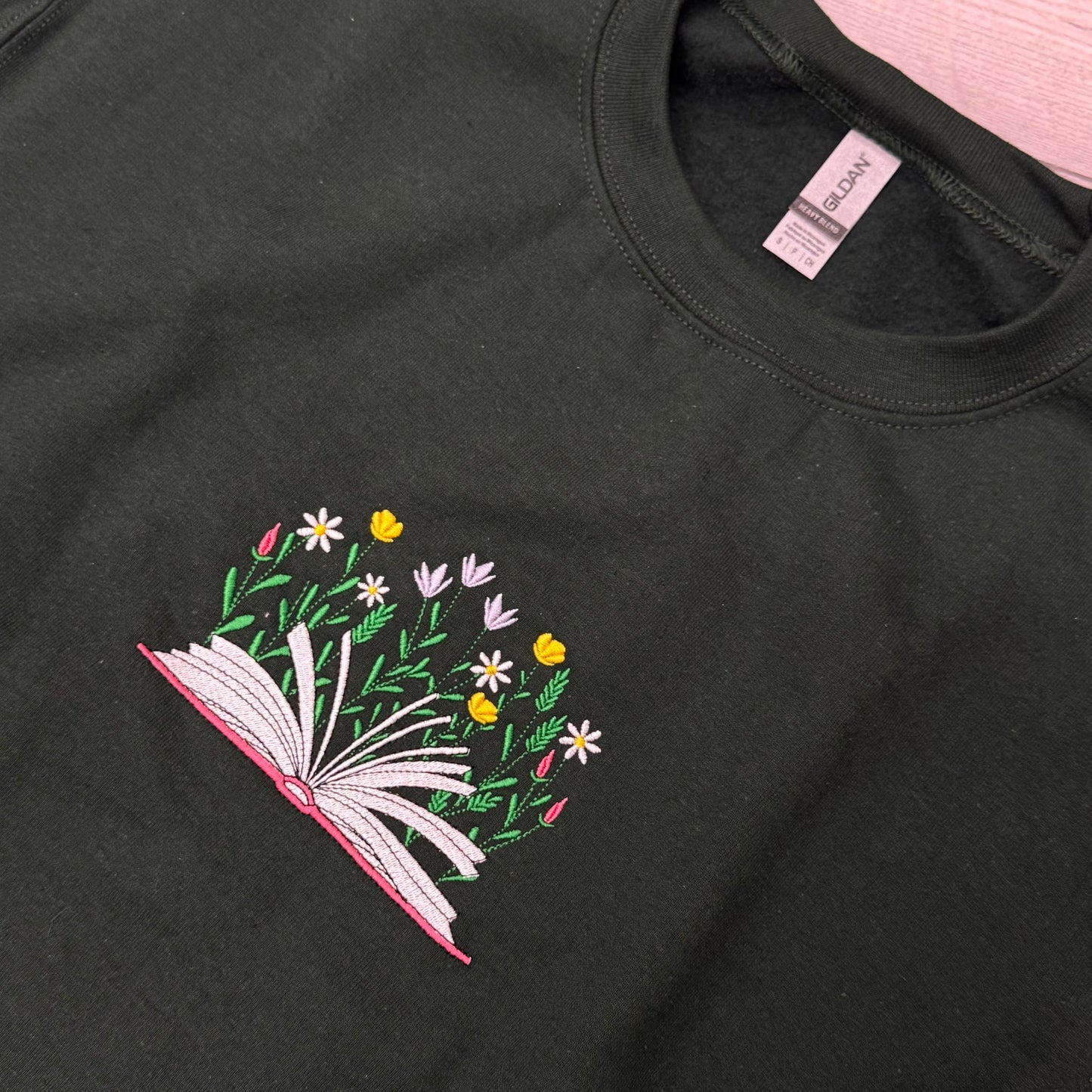 Floral Book Sweatshirt (Pre-made Clearance)
