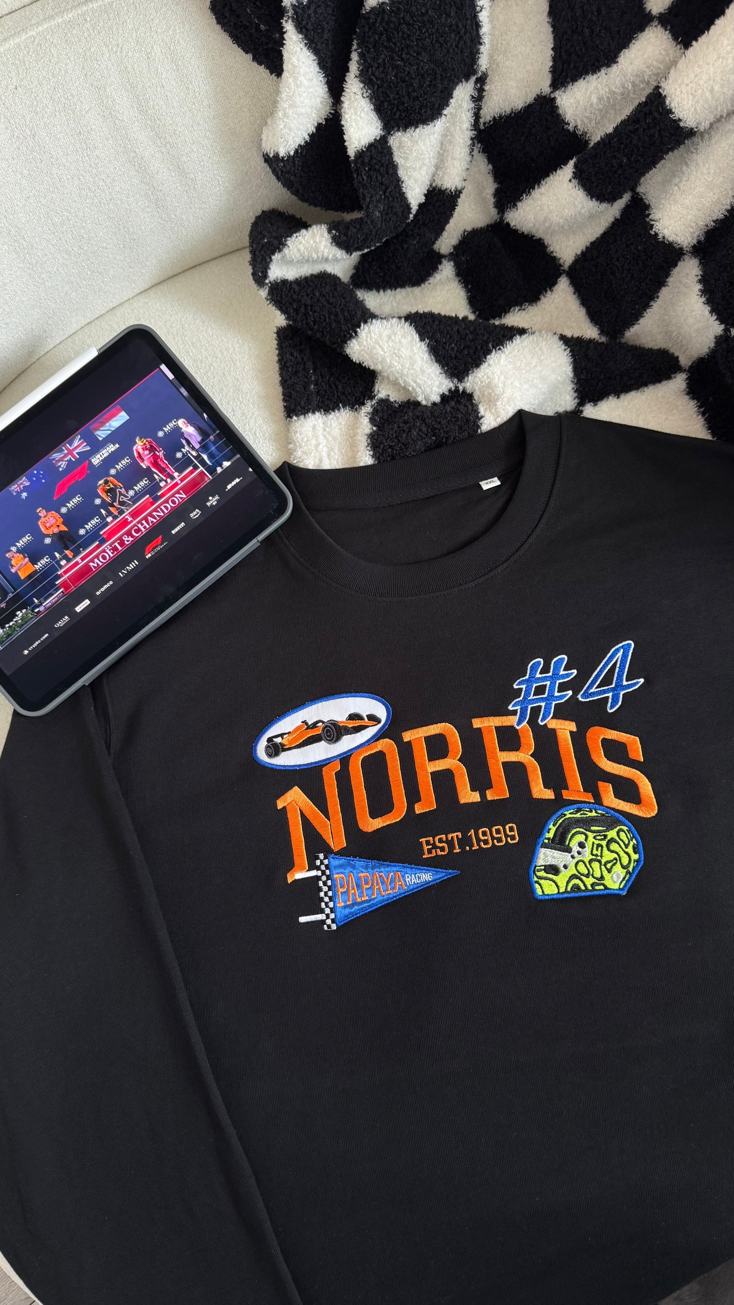 Lando Norris Patchwork Embroidered Sweatshirt