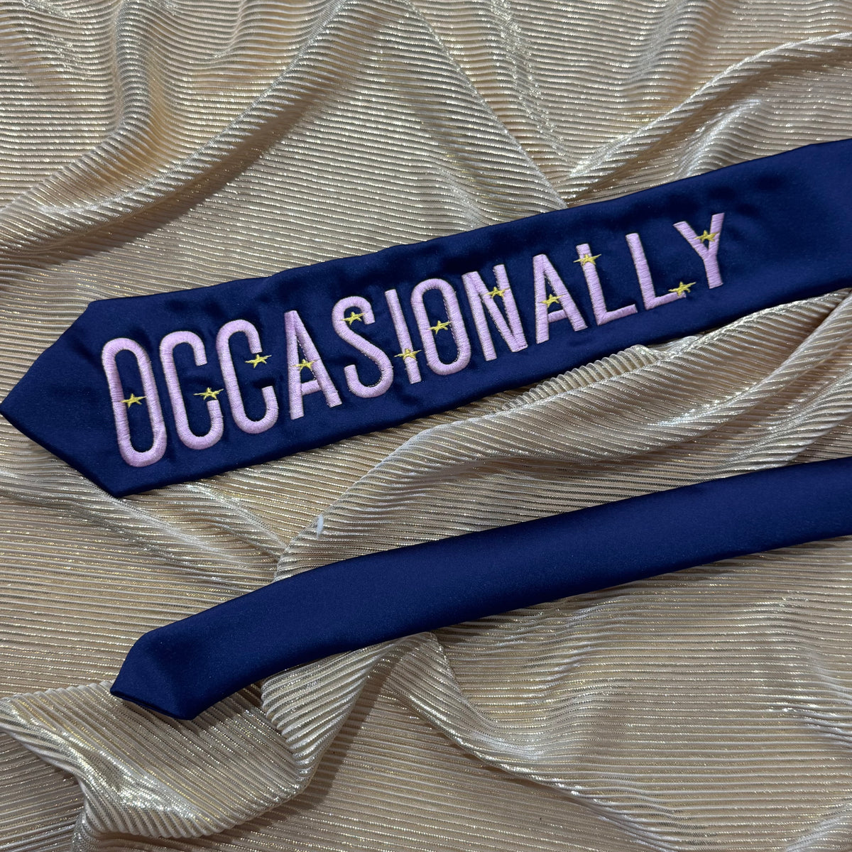 Occasionally Pre-made Embroidered Tie