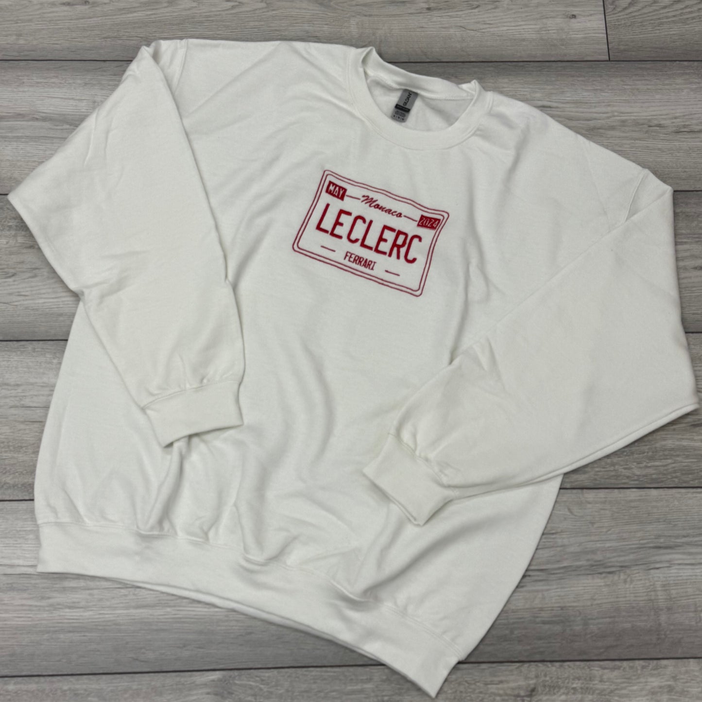 Charles Leclerc Monaco License Plate Sweatshirt (Pre-made Clearance)o