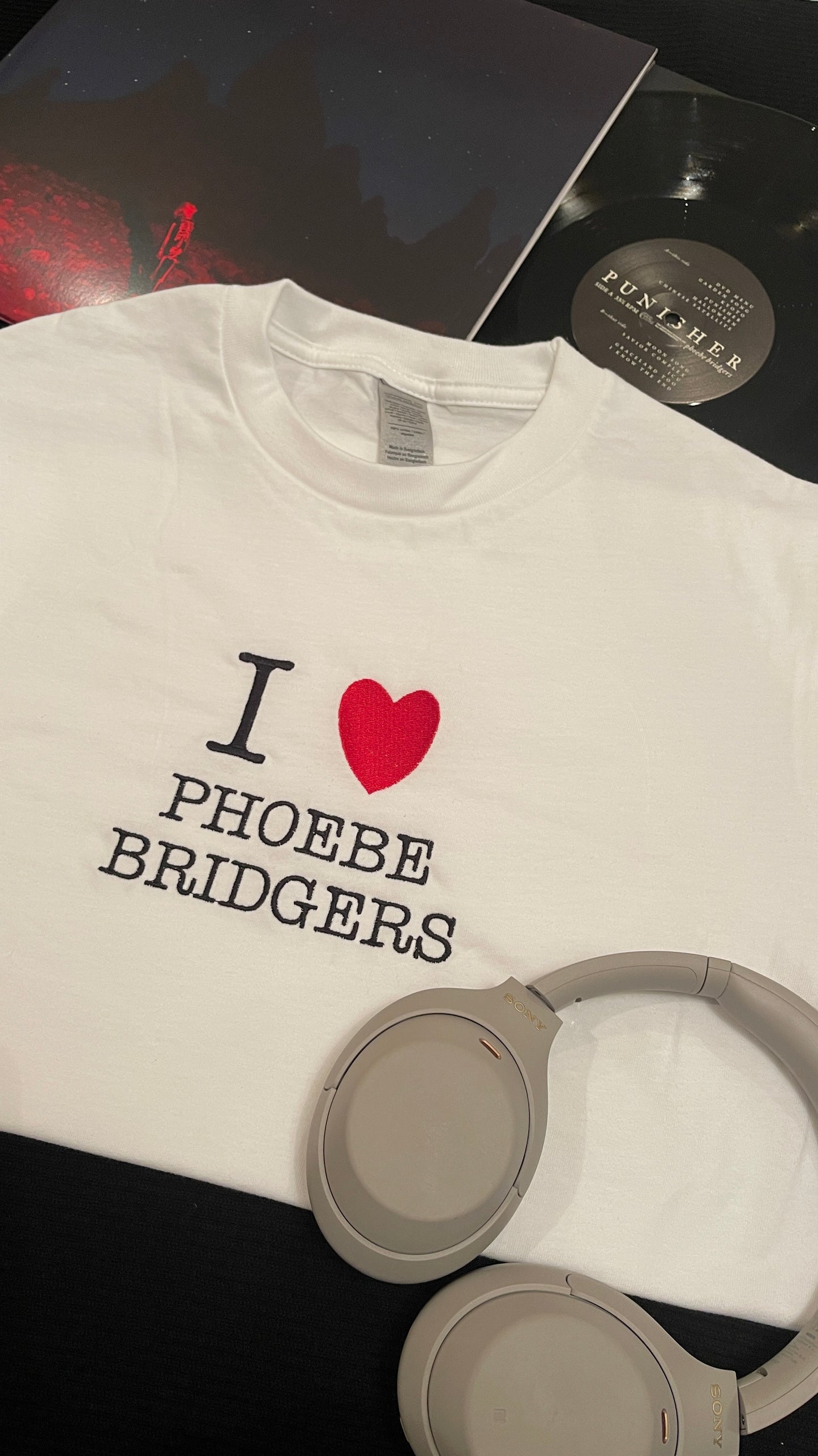 I ❤️ Phoebe Bridgers Embroidered T-shirt