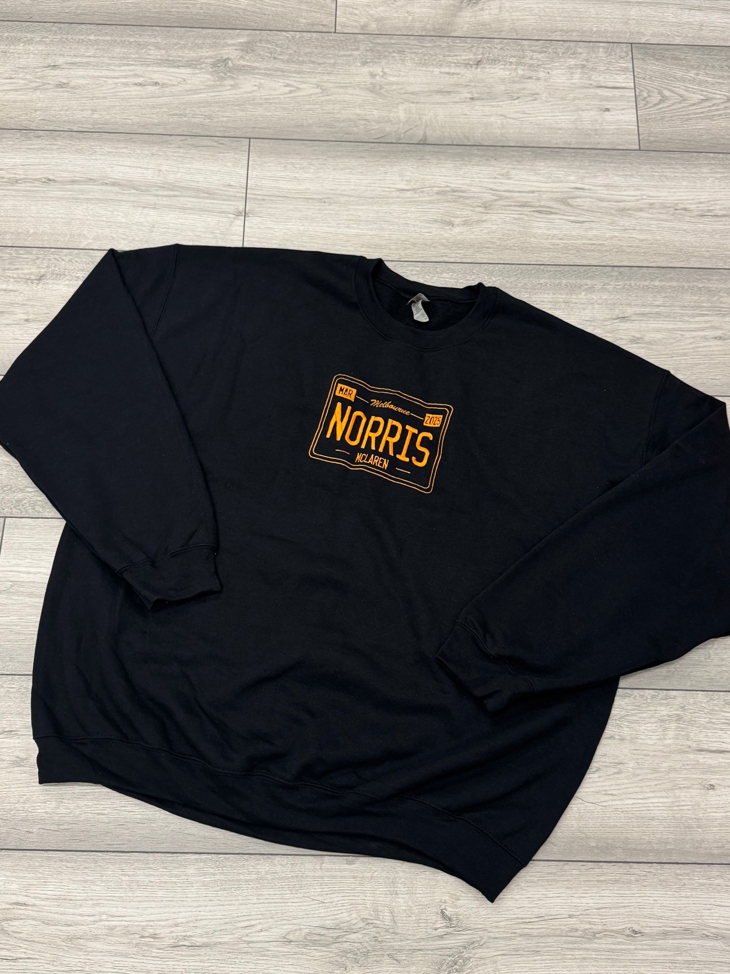 Lando Norris Melbourne License Plate Sweatshirt (Pre-made Clearance)