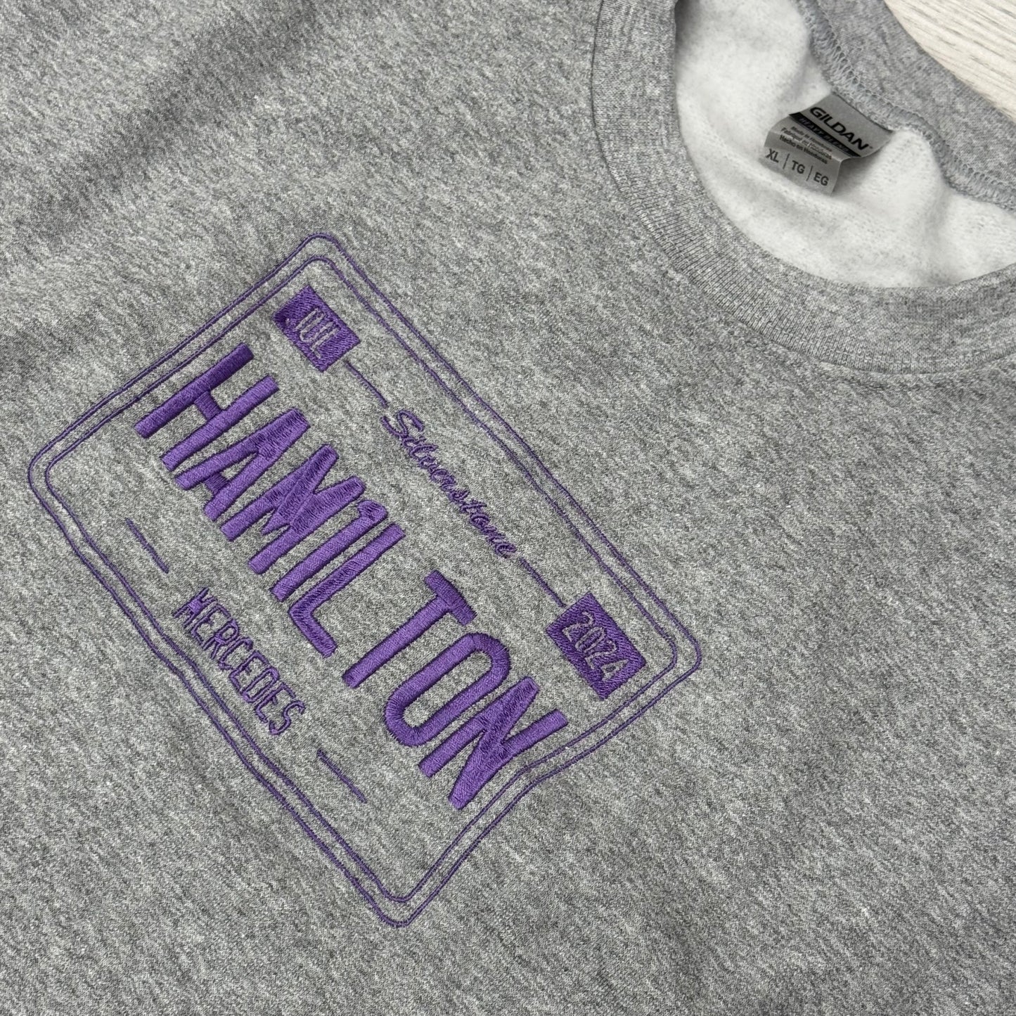Lewis Hamilton Silverstone License Plate Sweatshirt (Pre-made Clearance)