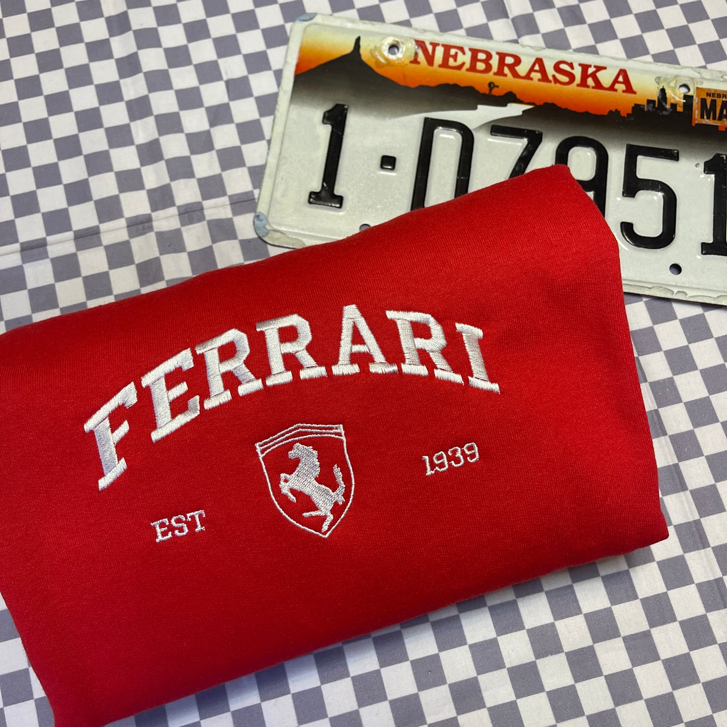 Ferrari Team Embroidered Crewneck