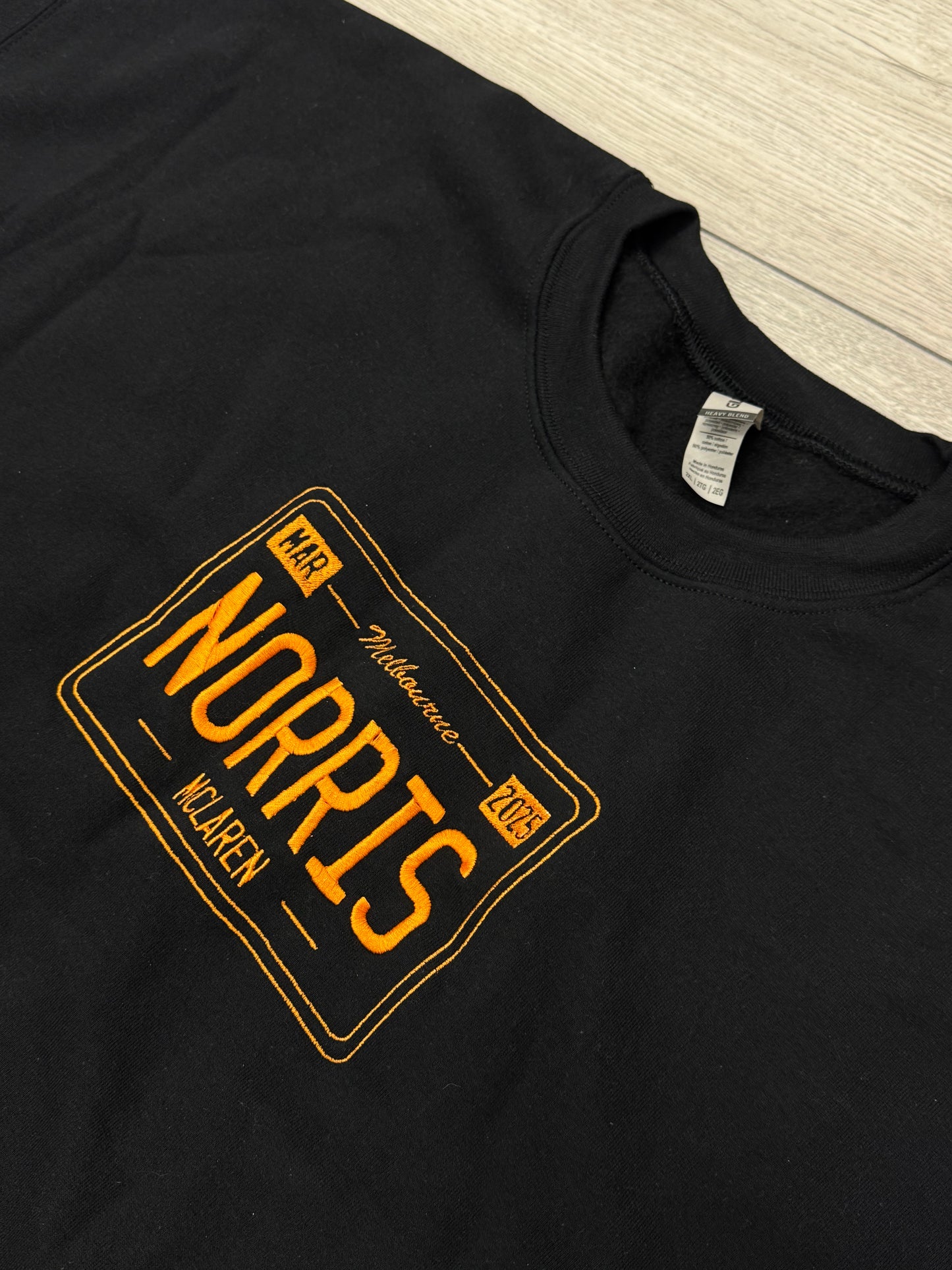 Lando Norris Melbourne License Plate Sweatshirt (Pre-made Clearance)