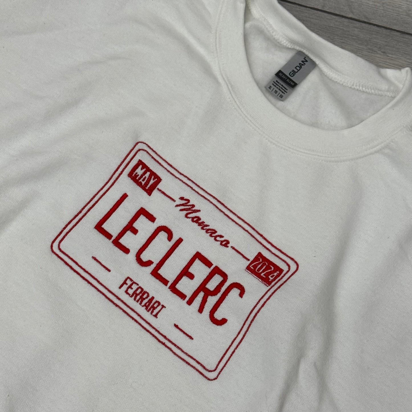 Charles Leclerc Monaco License Plate Sweatshirt (Pre-made Clearance)o