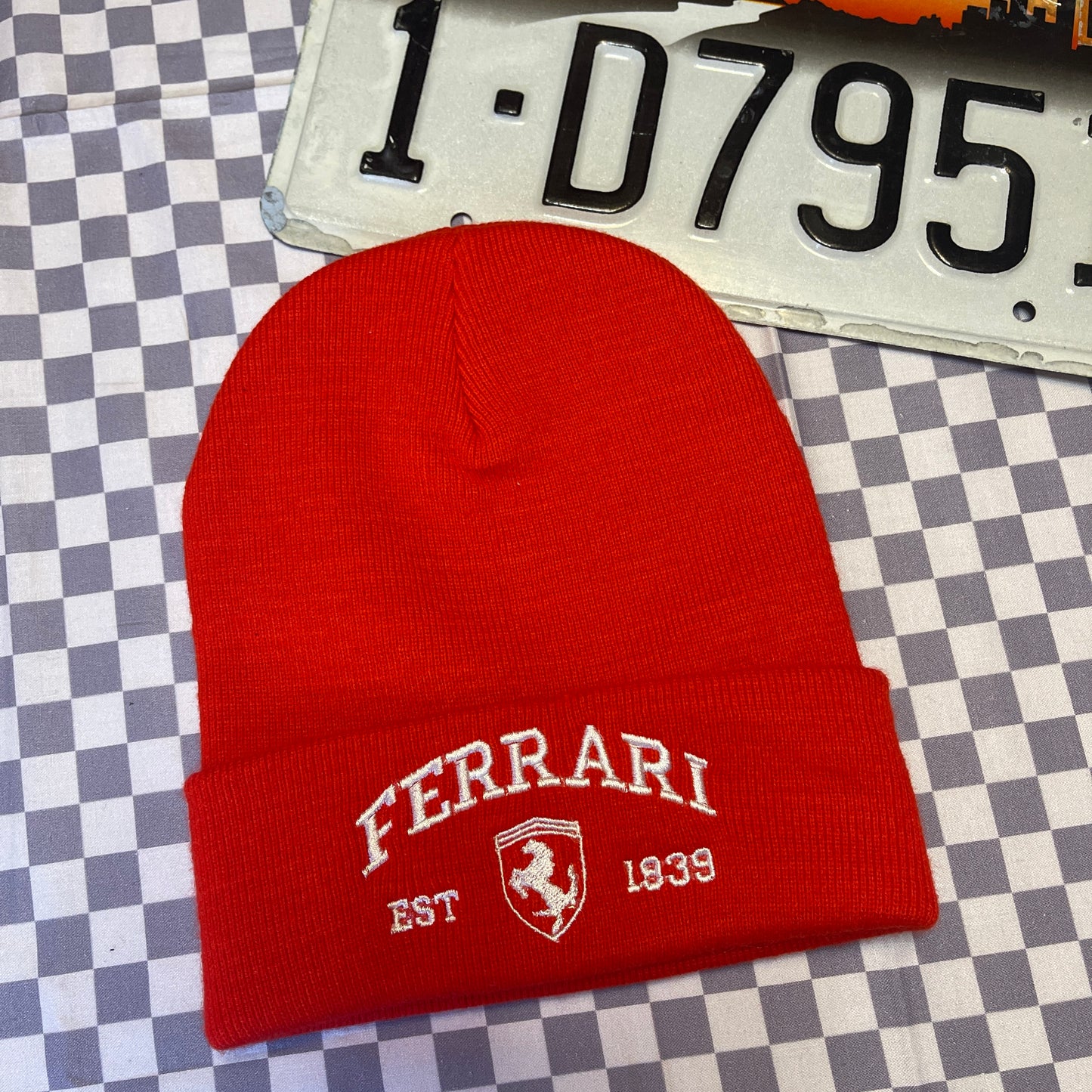 Ferrari Team Embroidered Beanie