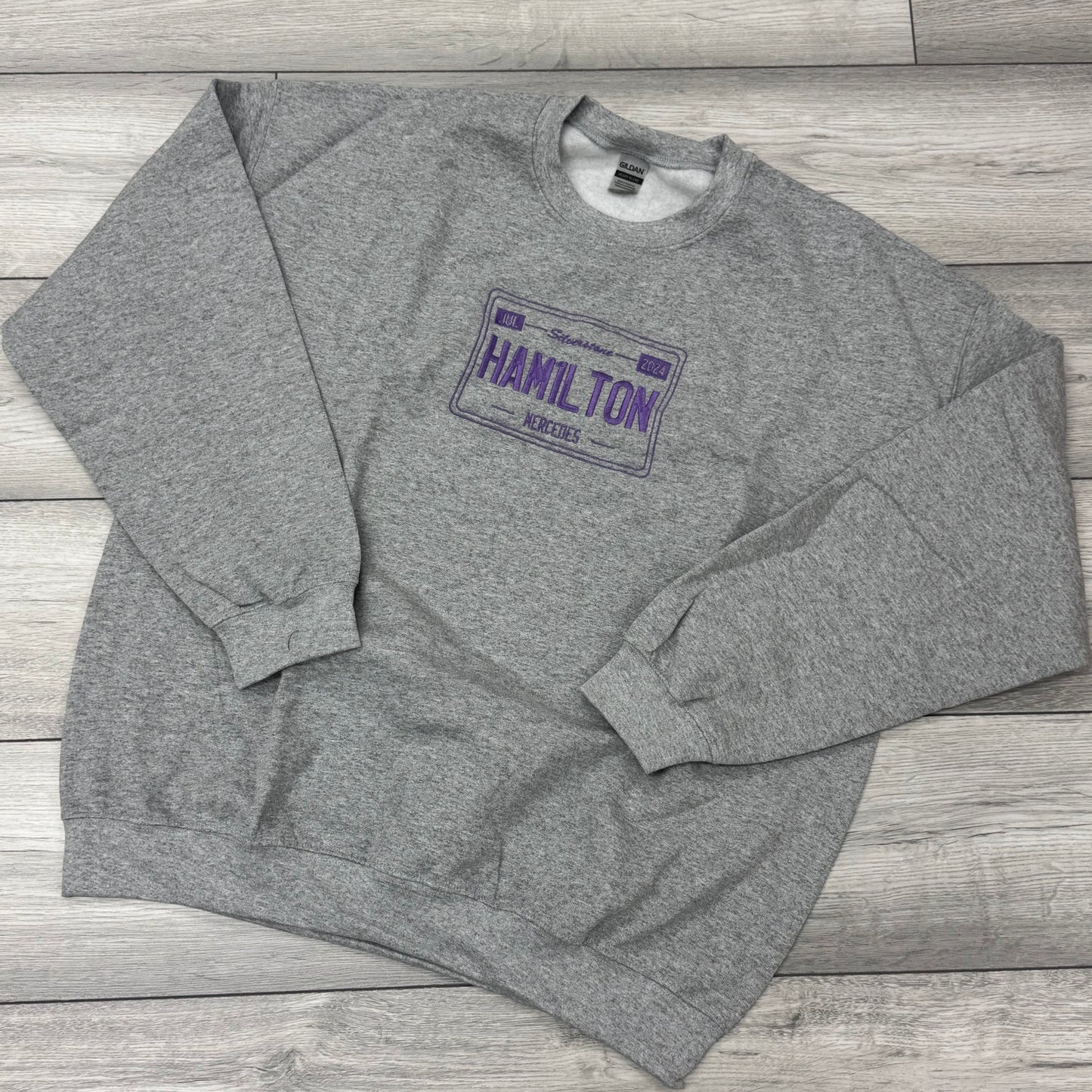Lewis Hamilton Silverstone License Plate Sweatshirt (Pre-made Clearance)