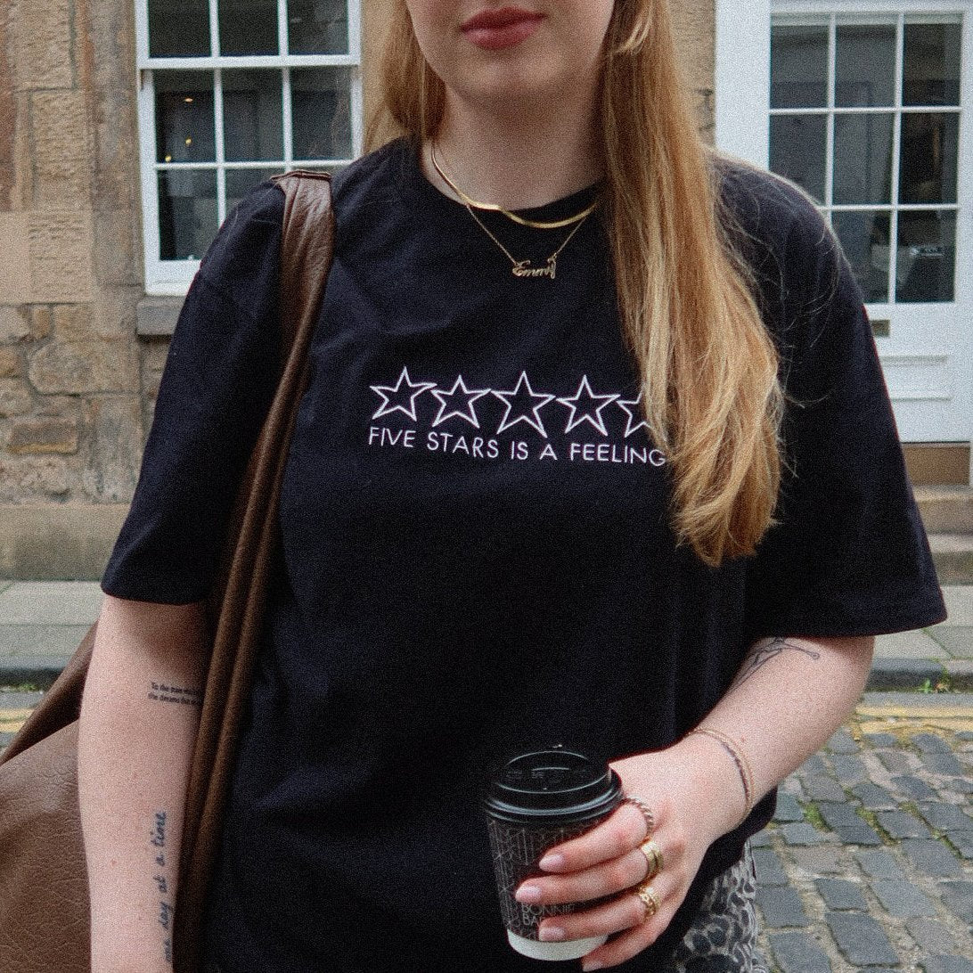 Five Stars is a Feeling Embroidered T-shirt