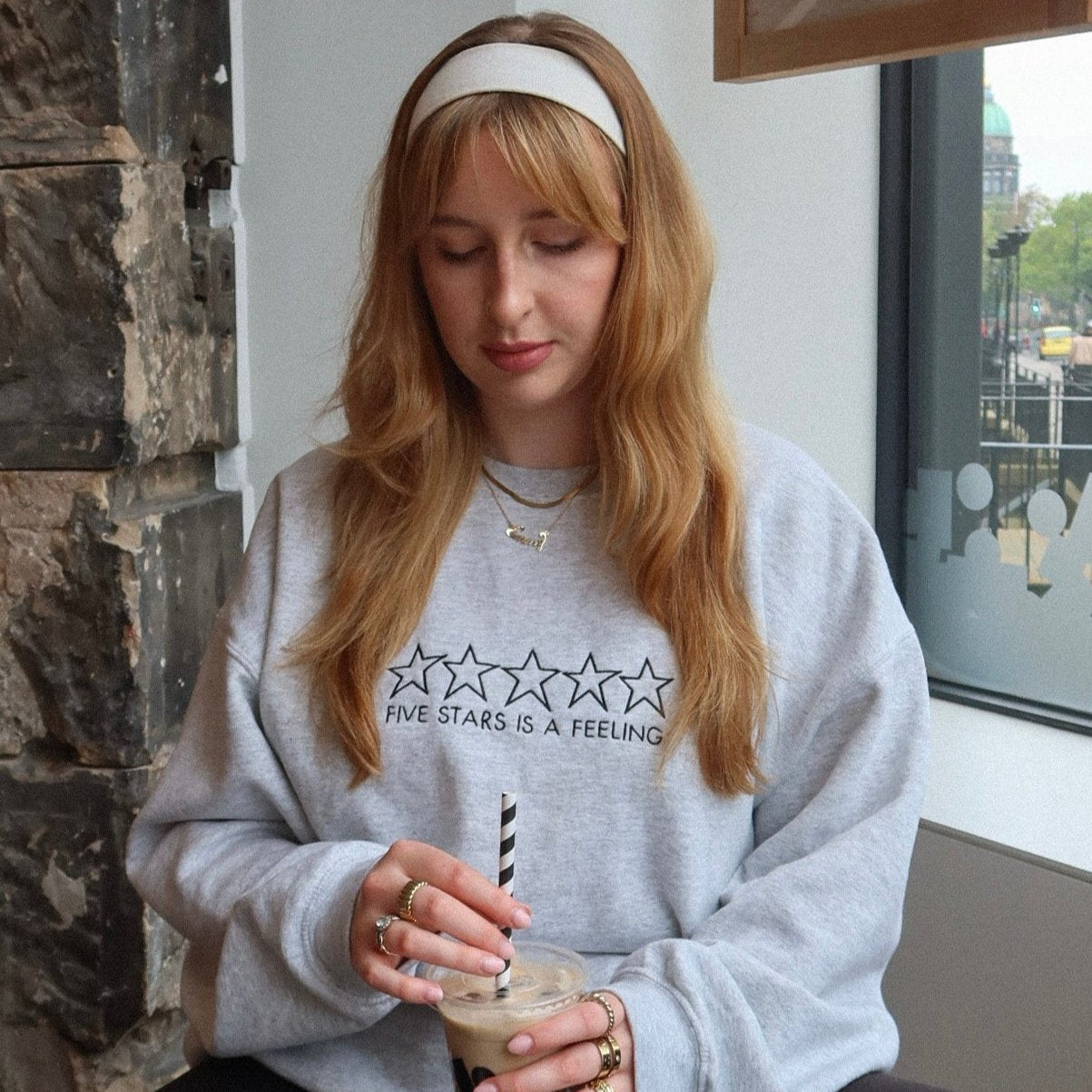 Five Stars is a Feeling Embroidered Sweatshirt