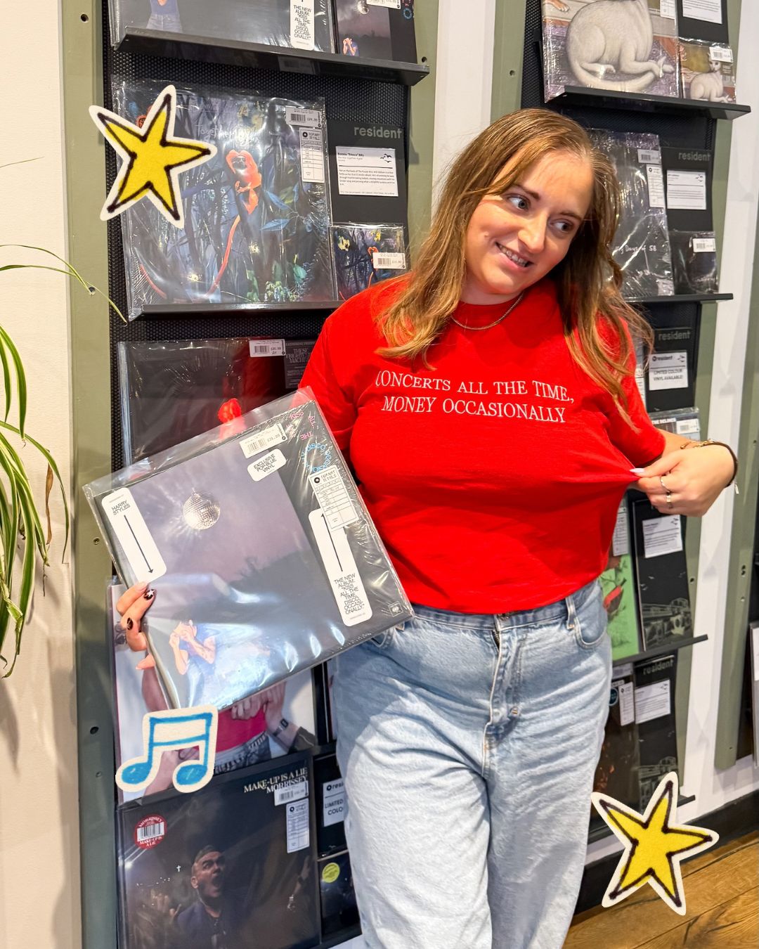 Concerts all the Time, Money Occasionally Embroidered T-shirt