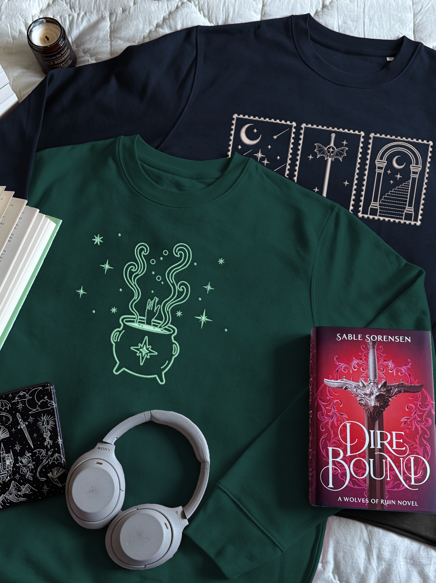 Fantasy Stamps Embroidered Sweatshirt