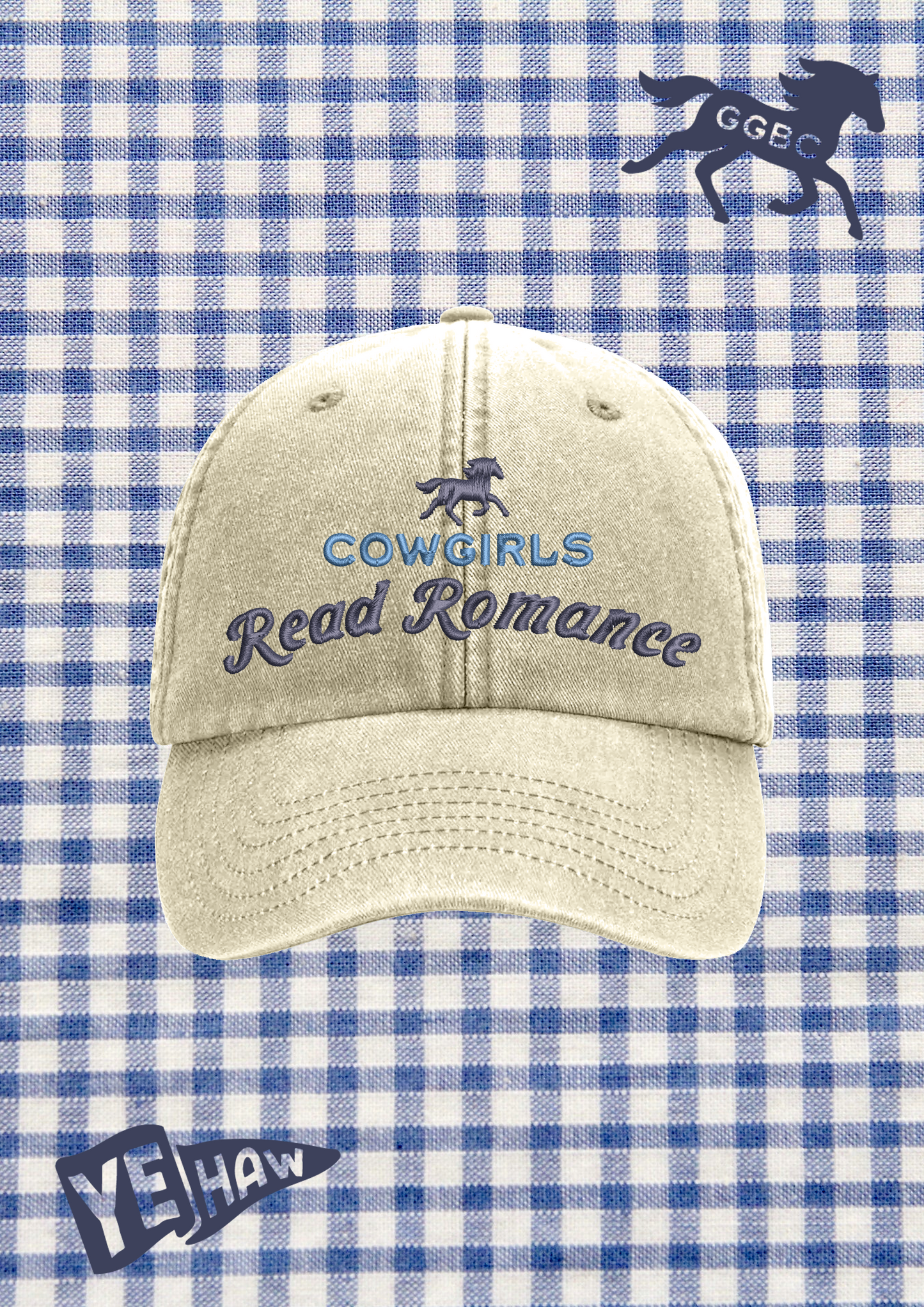 Cowgirls Read Romance Embroidered Cap