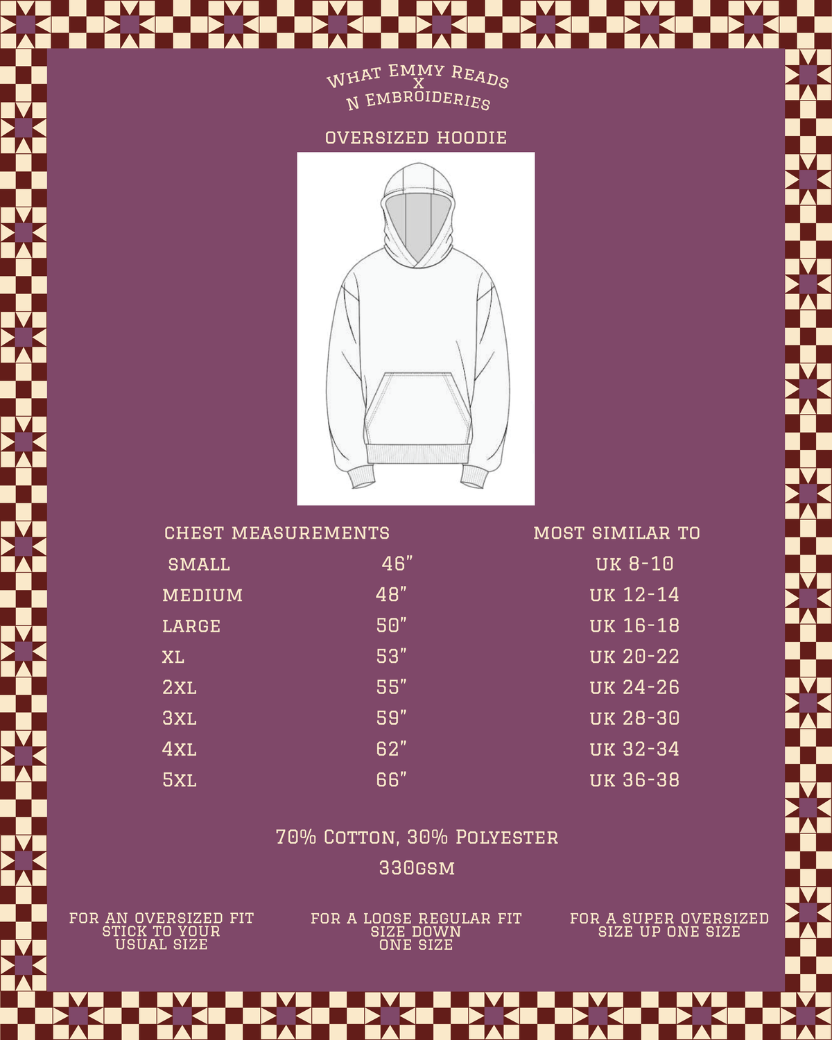 Five Star Feeling Embroidered Oversized Hoodie