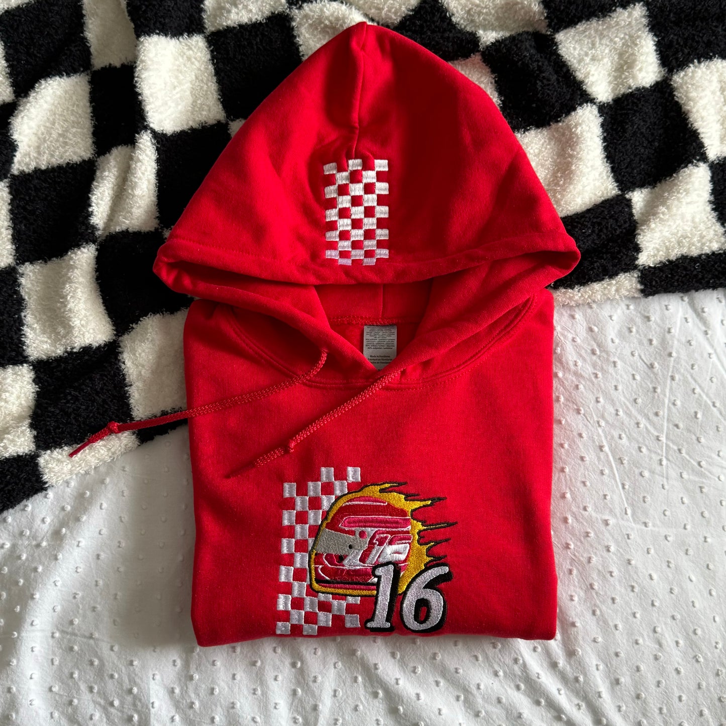 Charles Leclerc Helmet Embroidered Hoodie