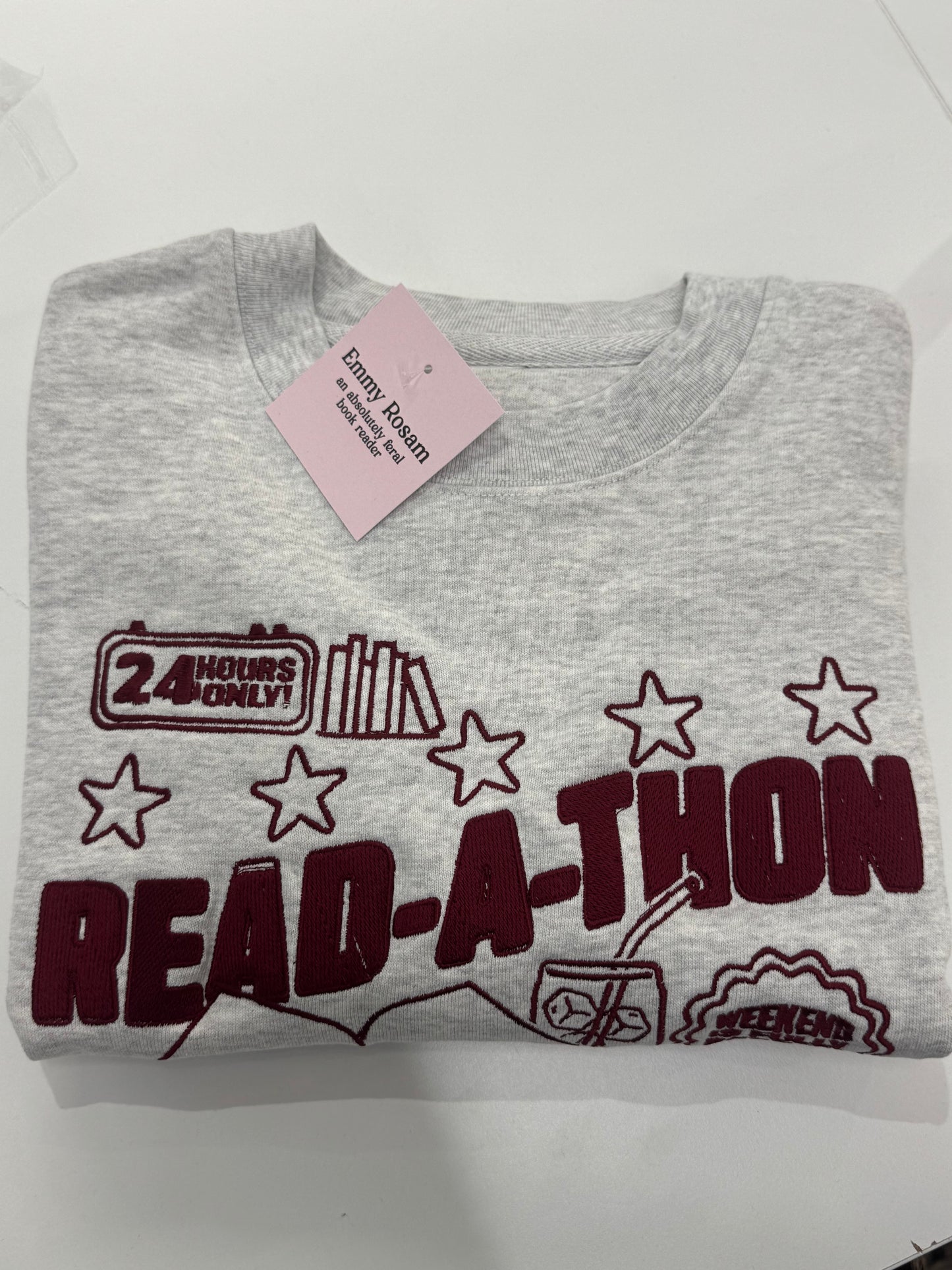 *SAMPLE SALE* Read-a-thon Embroidered Sweatshirt