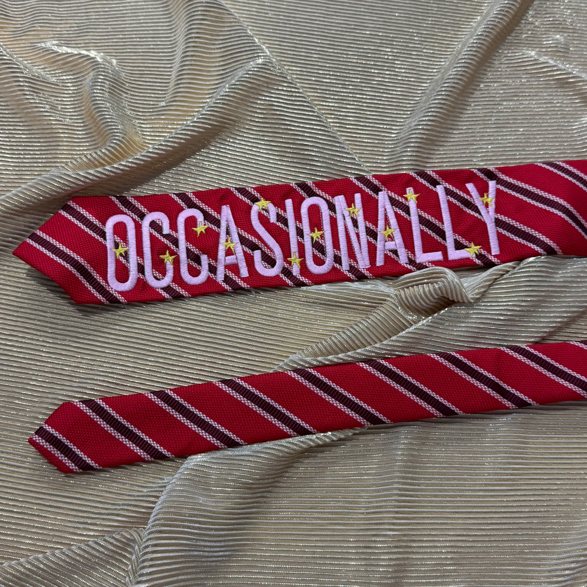 Occasionally Pre-made Embroidered Tie