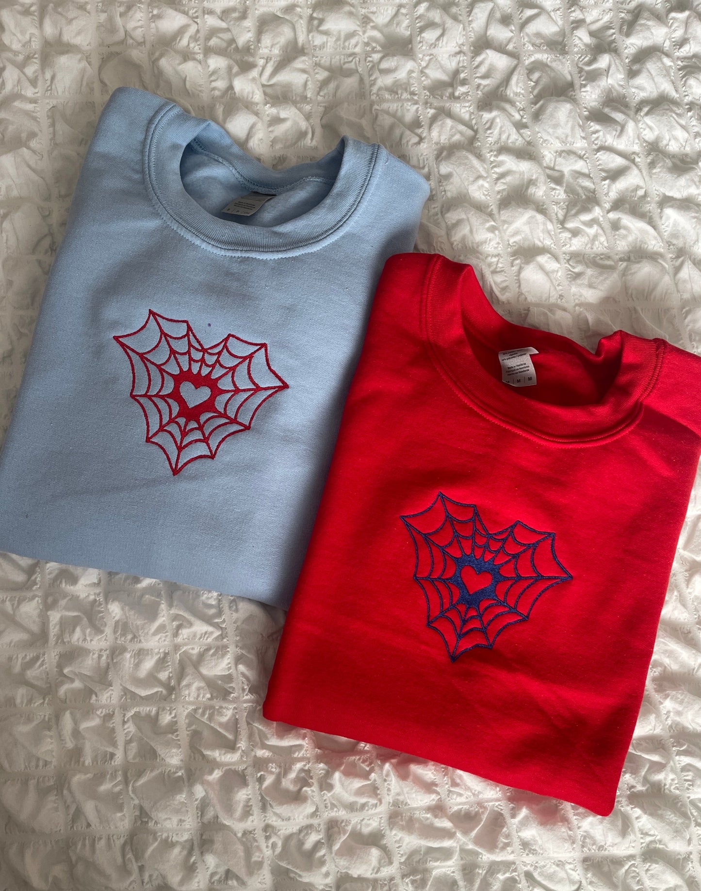 Heart Web Embroidered Sweatshirt