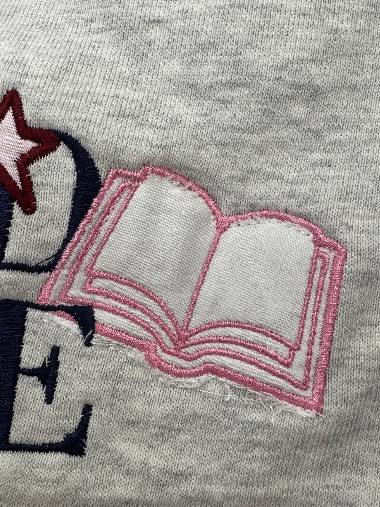 *SAMPLE SALE* Read More Books Embroidered Patchwork Sweatshirt