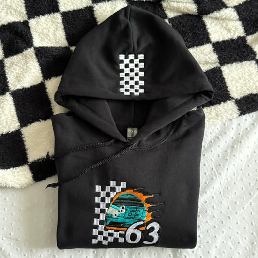 George Russell Helmet Embroidered Hoodie