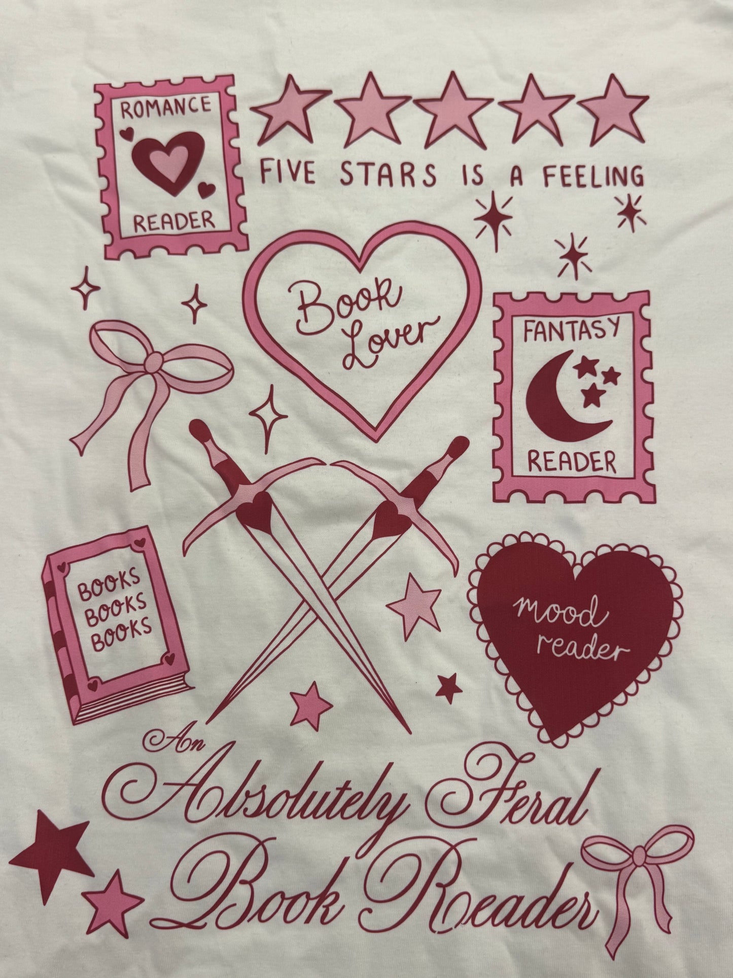 *SAMPLE SALE* An Absolutely Feral Book Reader Printed T-shirt