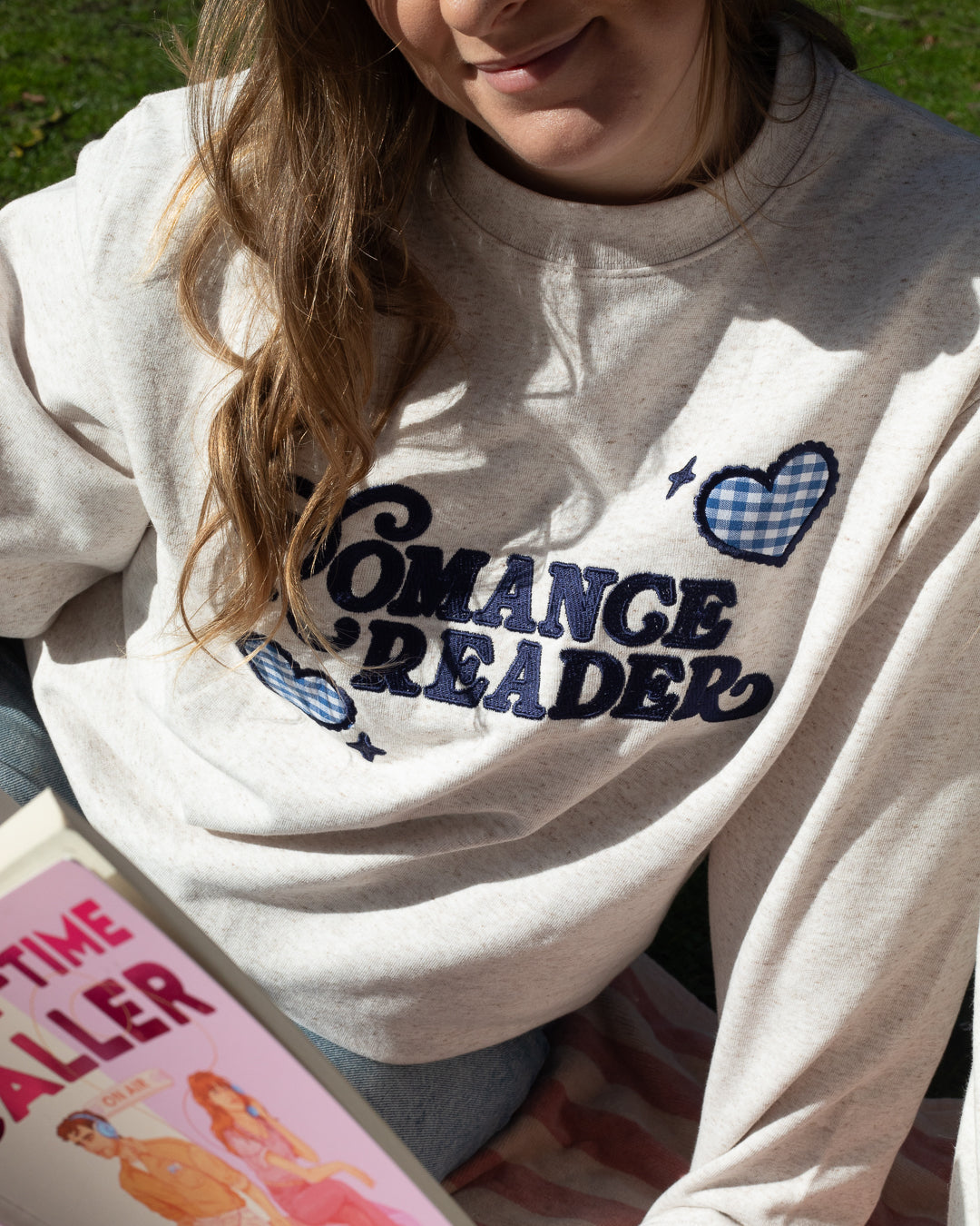 Romance Reader Embroidered Sweatshirt