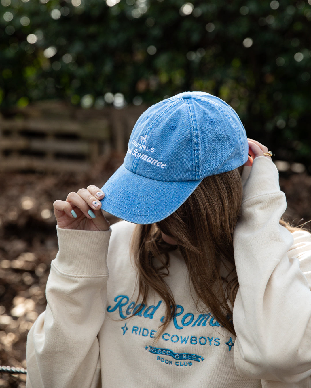 Cowgirls Read Romance Embroidered Cap