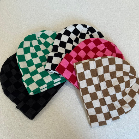 Chequered Beanie