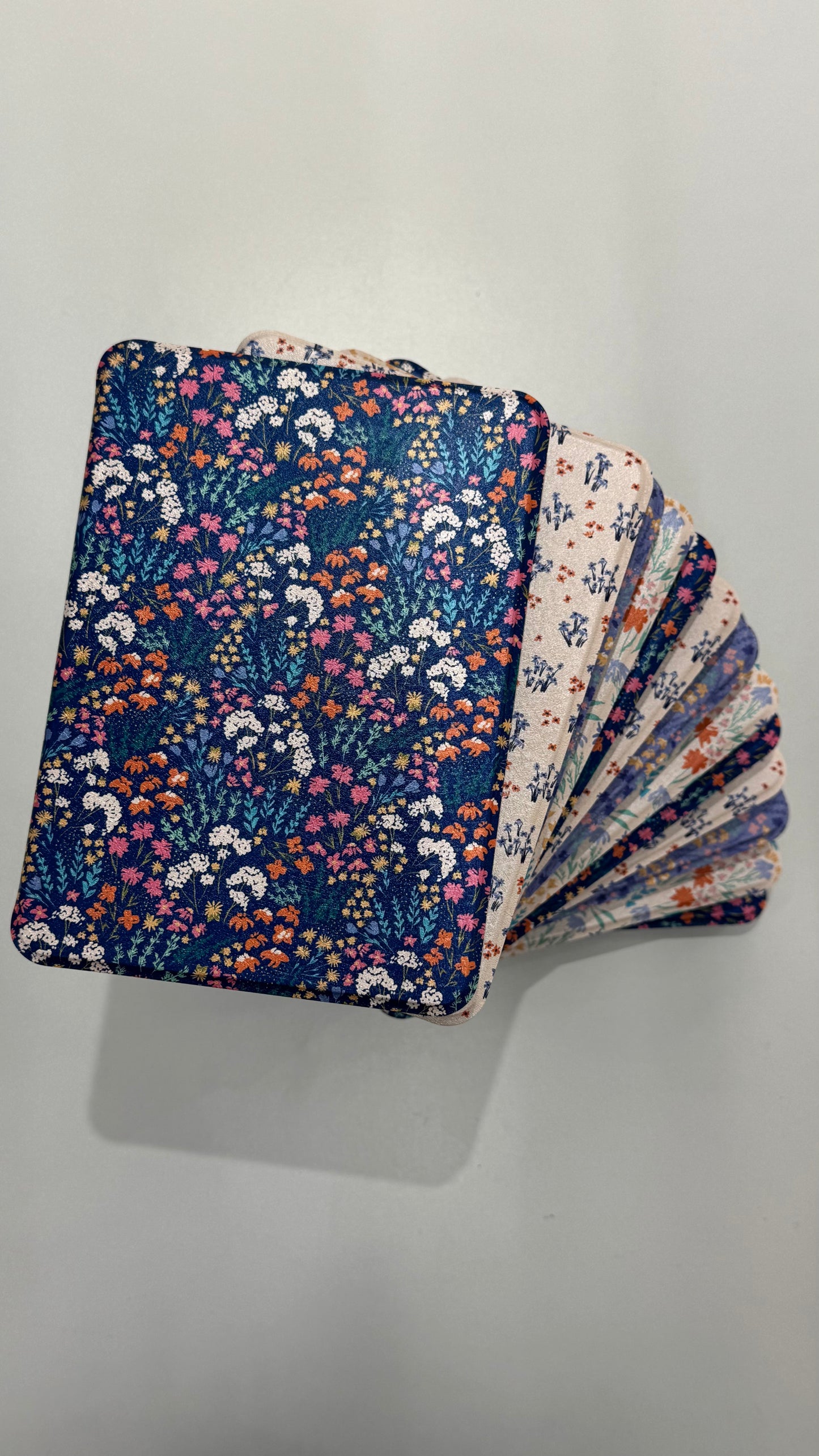 Navy Floral Kindle Case