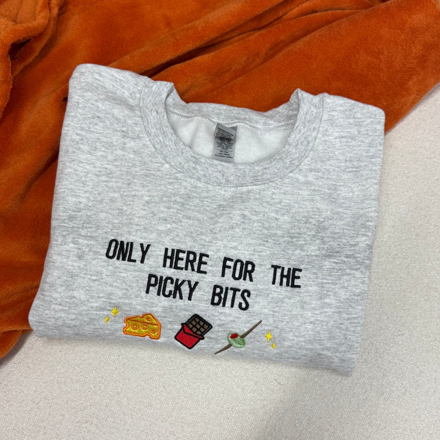 Only here for the picky bits Christmas Jumper