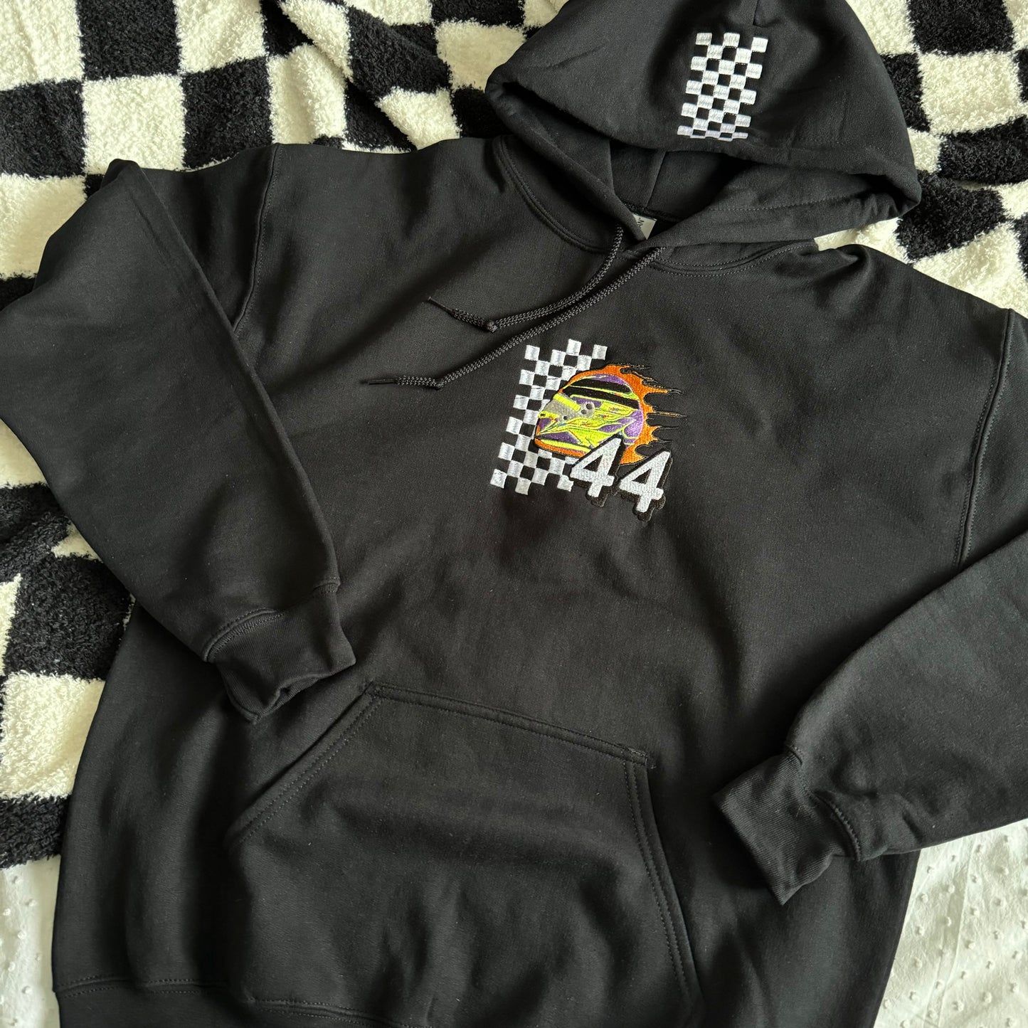 Lewis Hamilton Helmet Embroidered Hoodie