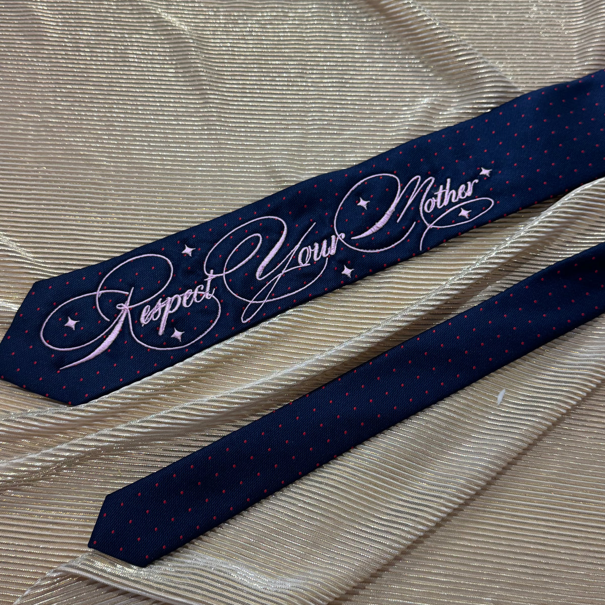 Respect Your Mother Pre-made Embroidered Tie