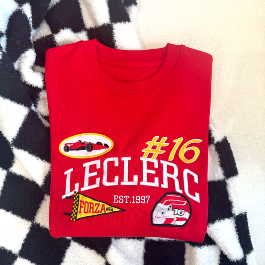 Charles Leclerc Patchwork Embroidered Sweatshirt