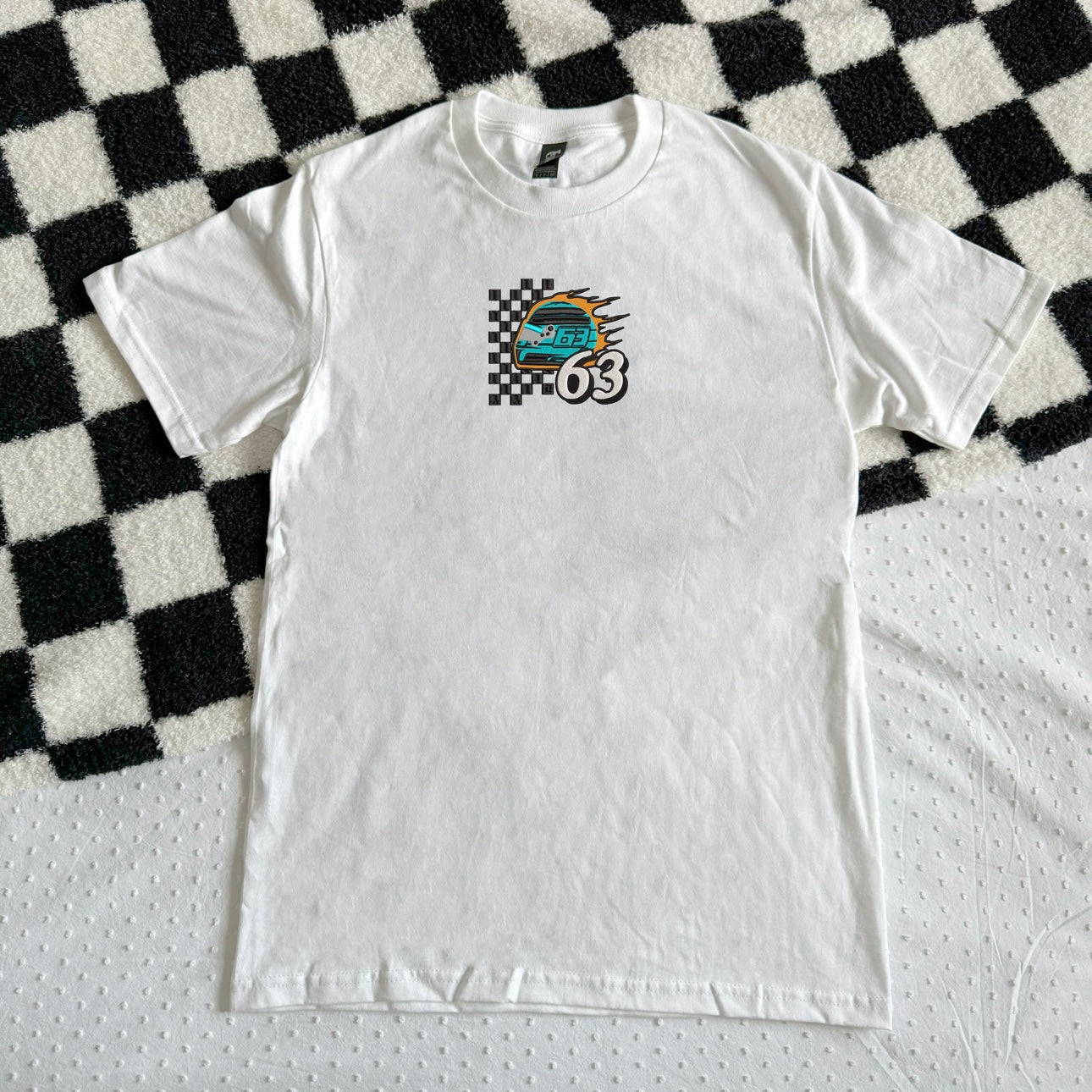 George Russell Helmet Embroidered T-shirt