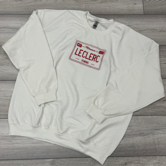 Charles Leclerc Monaco License Plate Sweatshirt (Pre-made Clearance)o