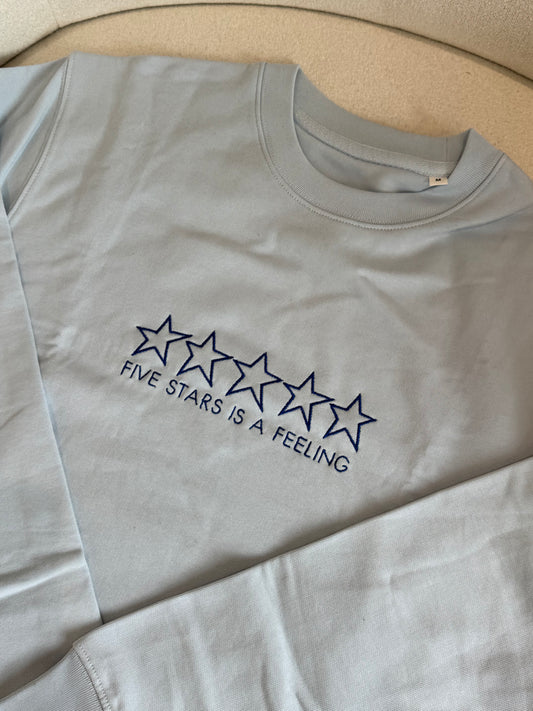 Five Stars is a Feeling Embroideried Sweatshirt (Pre-made Clearance)