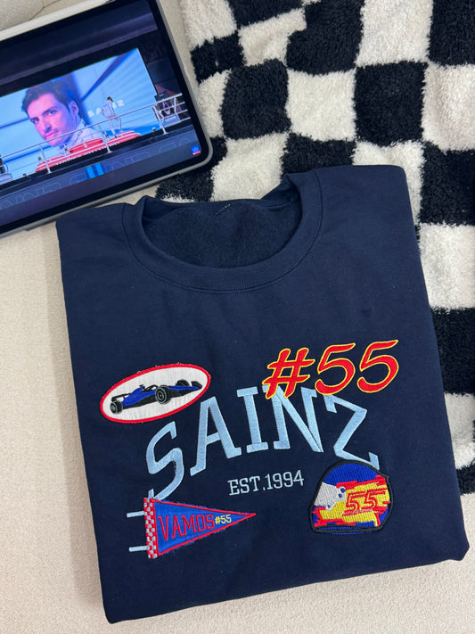 Carlos Sainz Patchwork Embroidered Sweatshirt