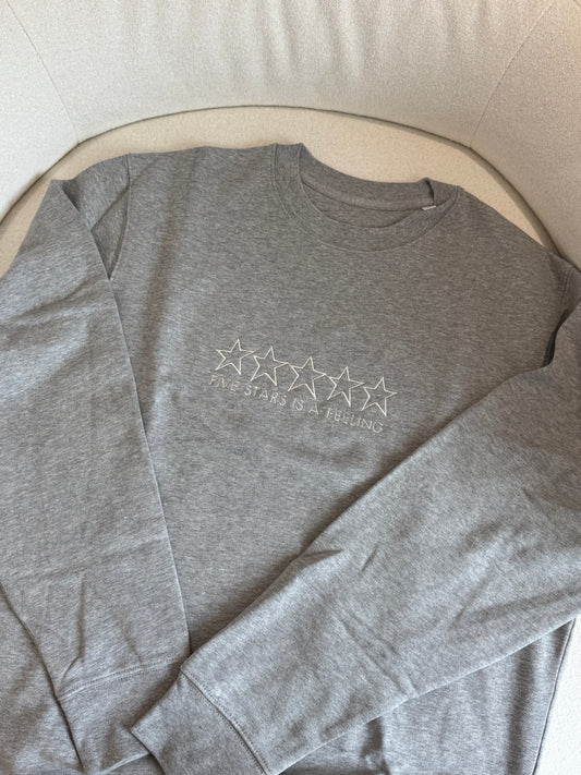 Five Stars is a Feeling Embroideried Sweatshirt (Pre-made Clearance)