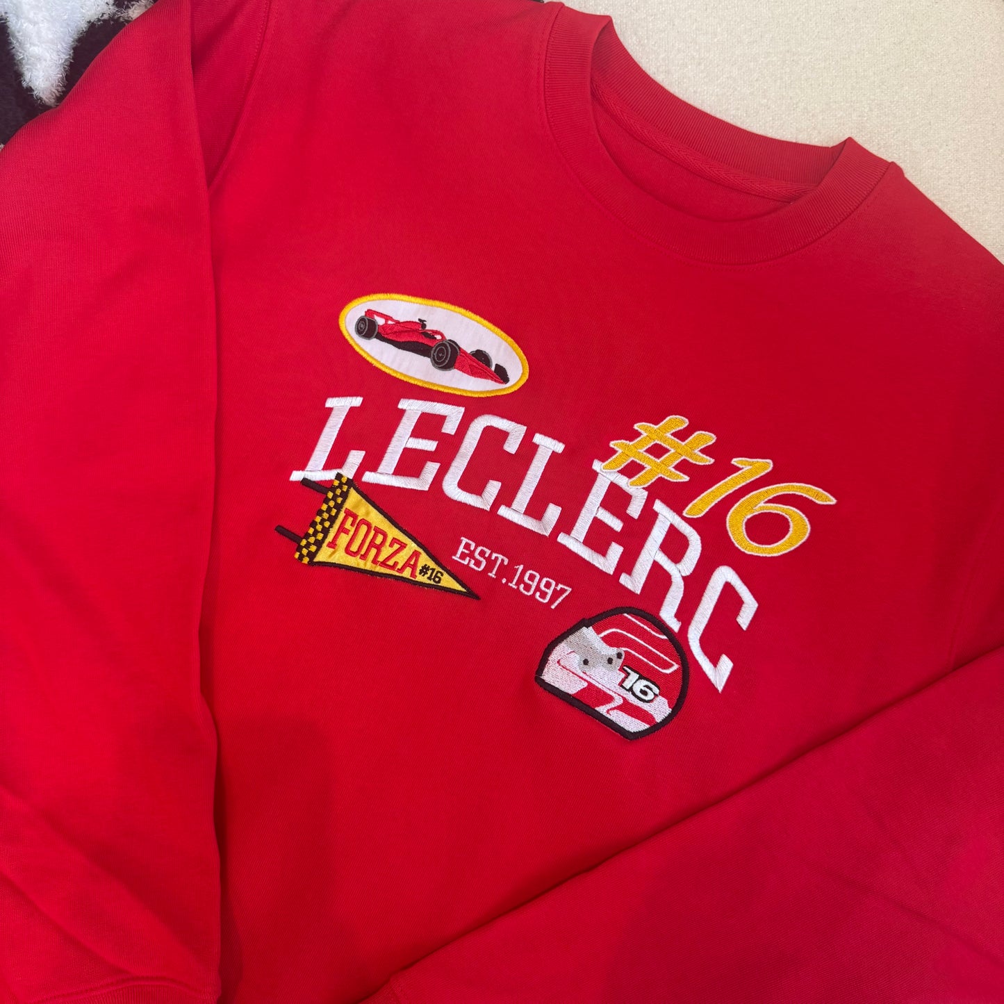 Charles Leclerc Patchwork Embroidered Sweatshirt