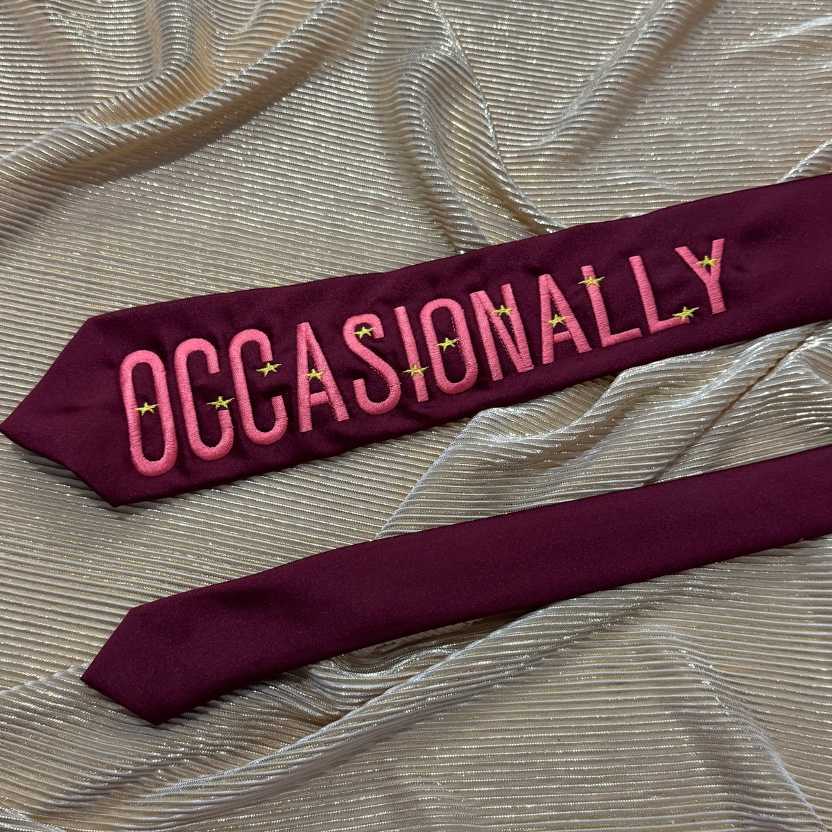 Occasionally Pre-made Embroidered Tie