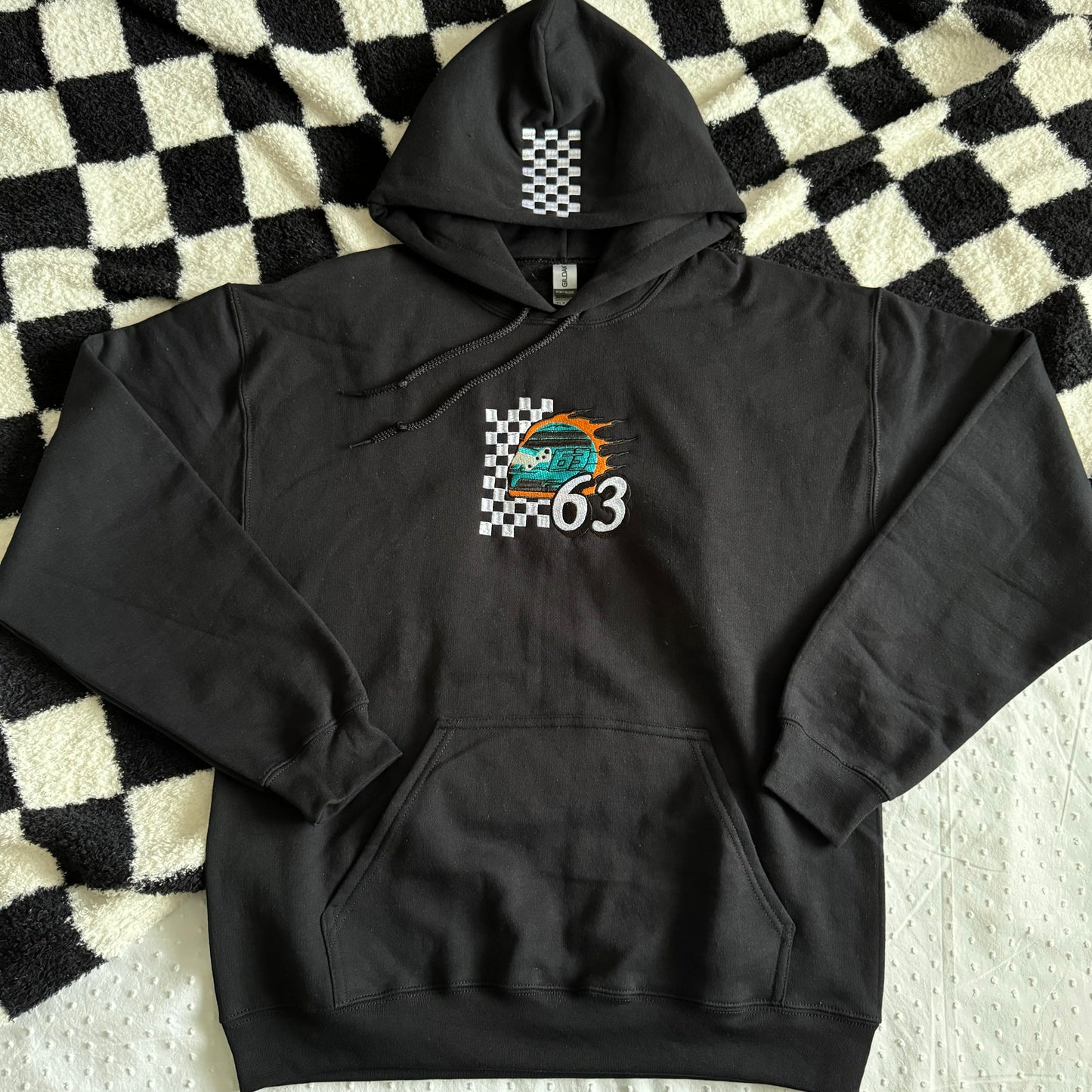 George Russell Helmet Embroidered Hoodie